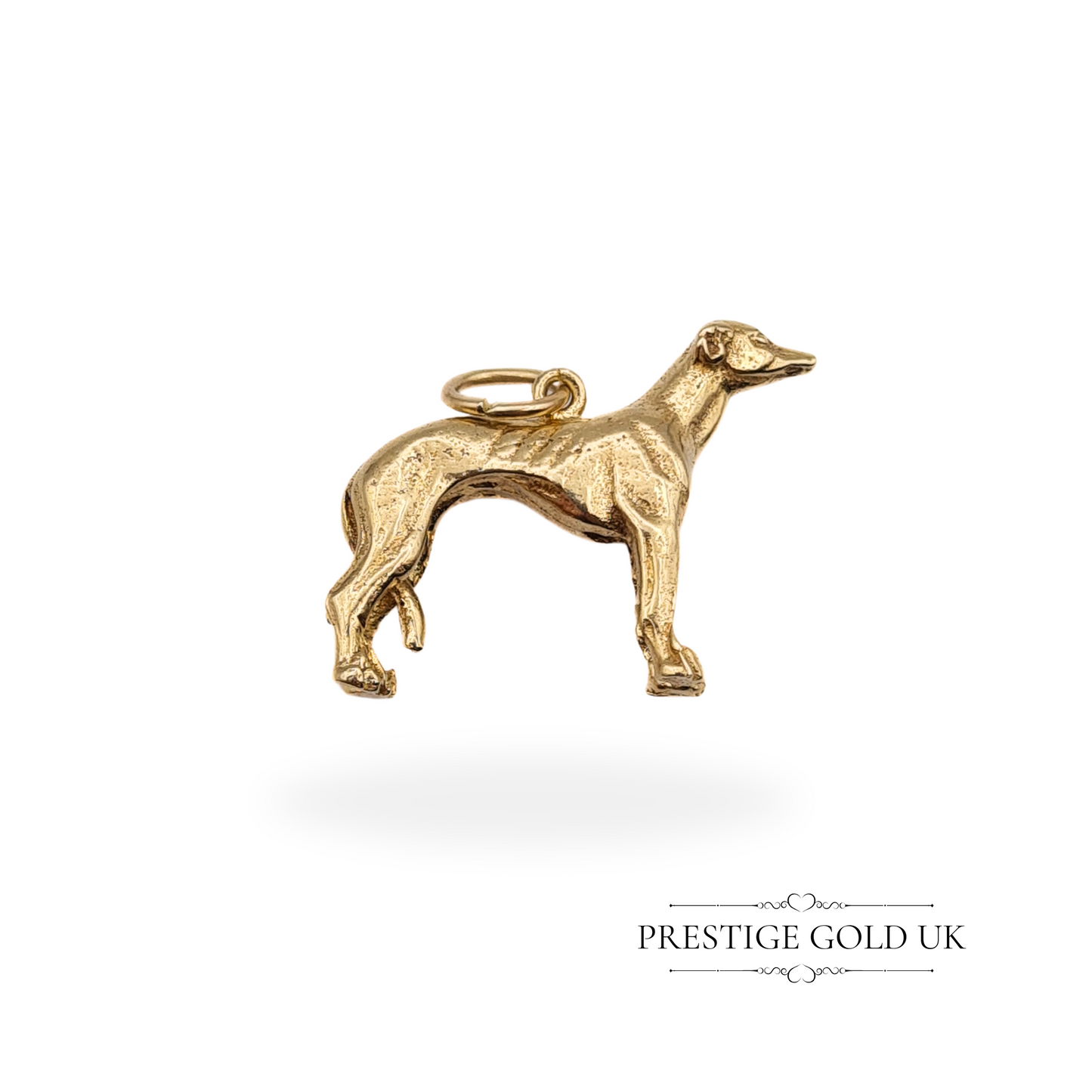 Vintage 9ct Solid Gold Greyhound Charm, Fully Hallmarked London 1978