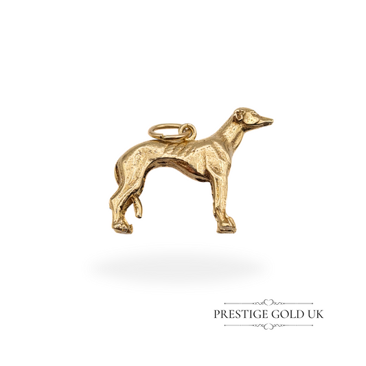 Vintage 9ct Solid Gold Greyhound Charm, Fully Hallmarked London 1978