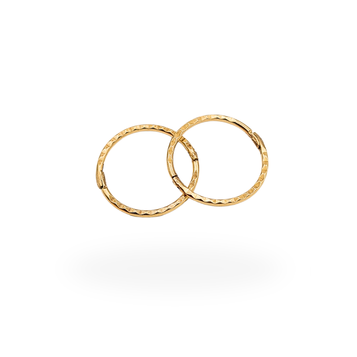 9ct Gold Tiny Hinged Hoop Earrings 13mm