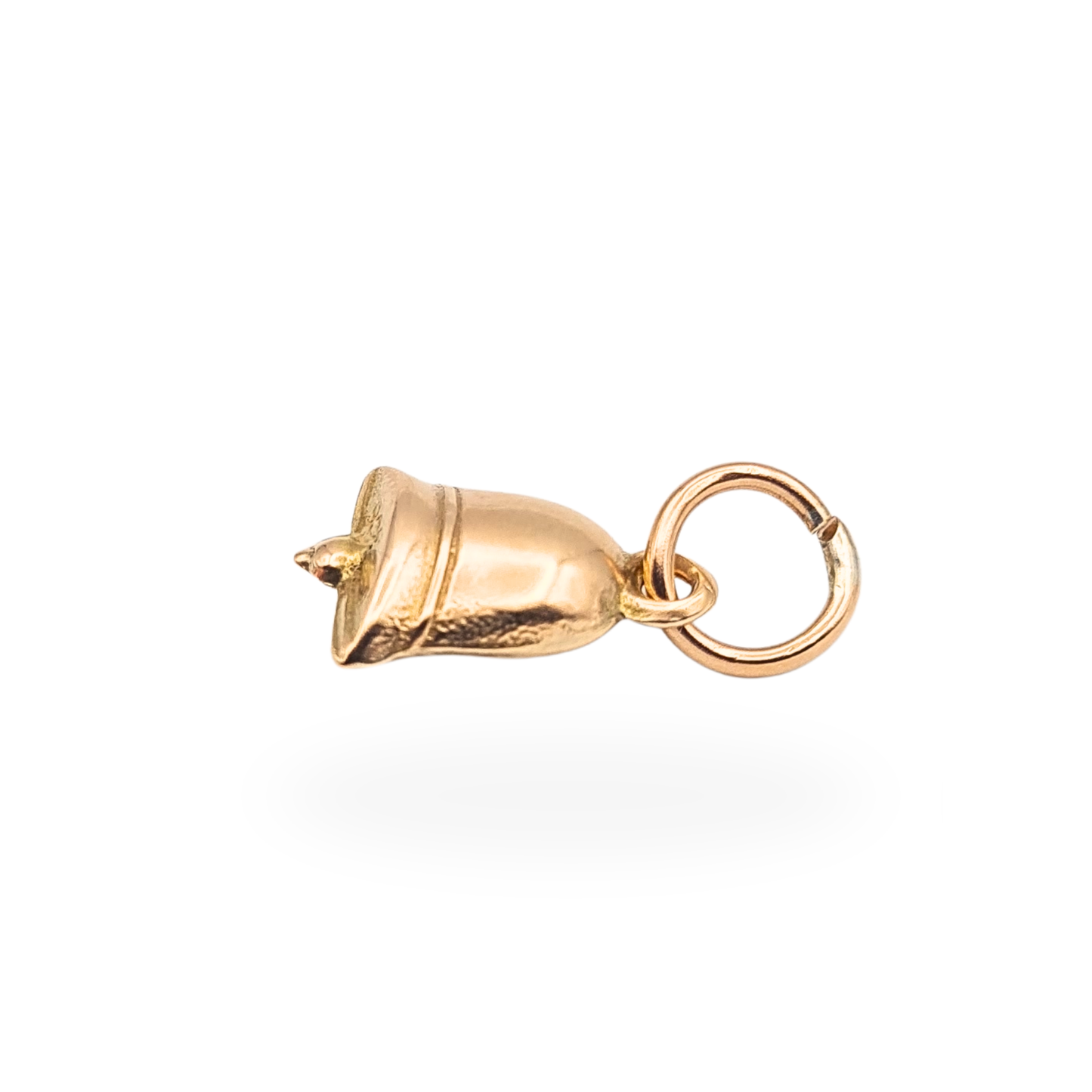 Tiny 9ct Rose Gold Tiny Bell Charm Hollow Pendant Stamped 9ct