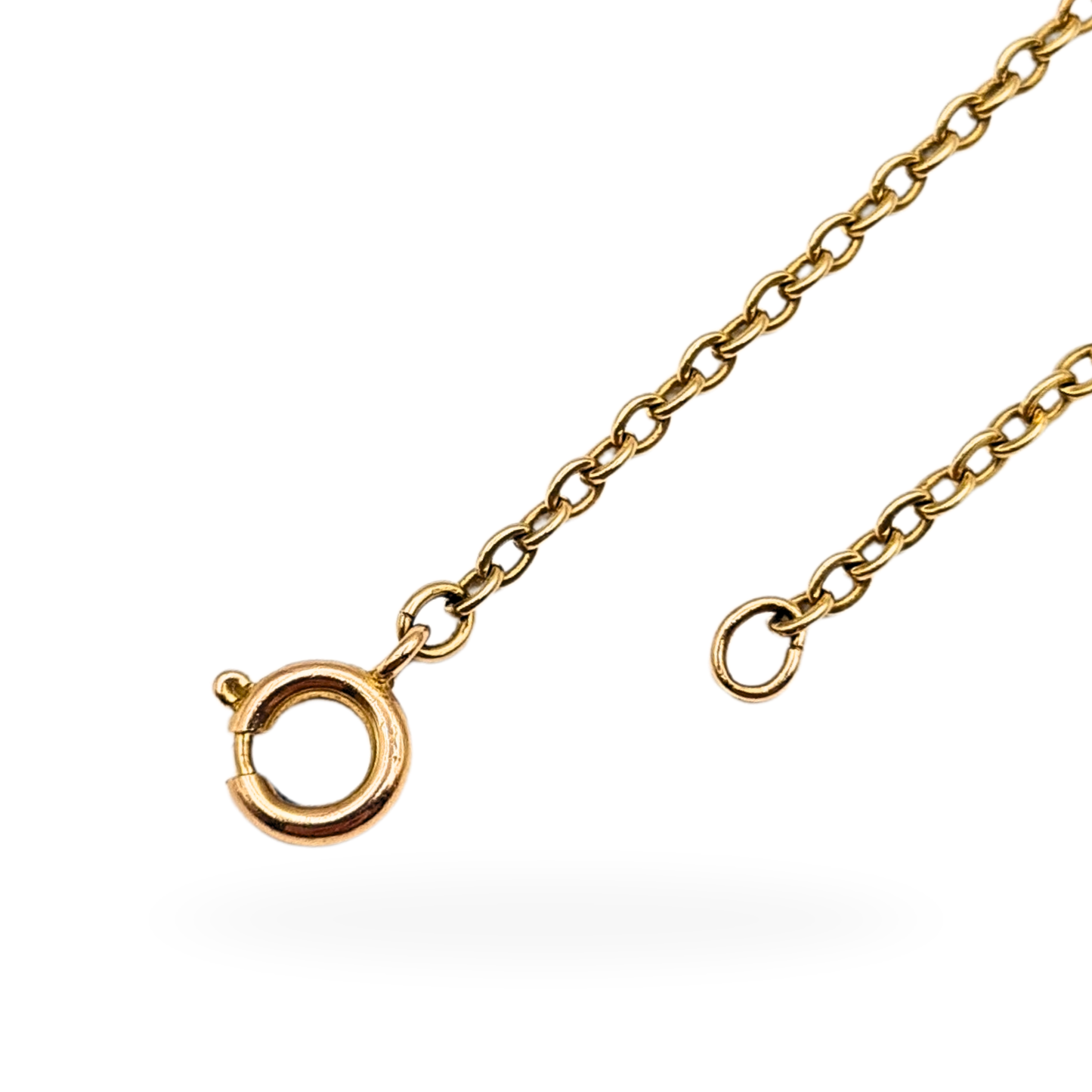 9ct Gold Rolo Belcher Chain 19" Long, Spring Ring Clasp