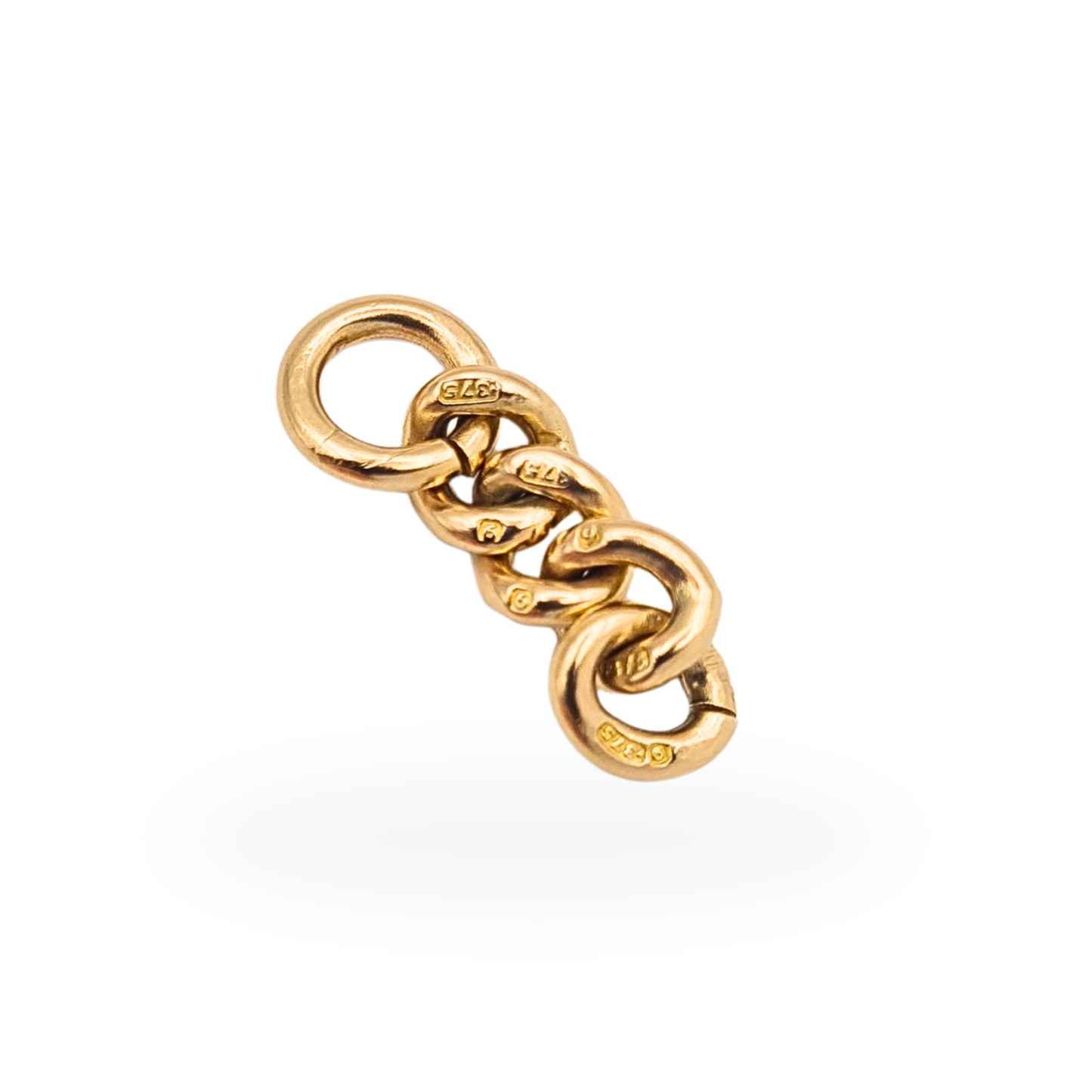 9ct Gold Small Curb Chain Necklace Extender 20mm Yellow Gold Chain