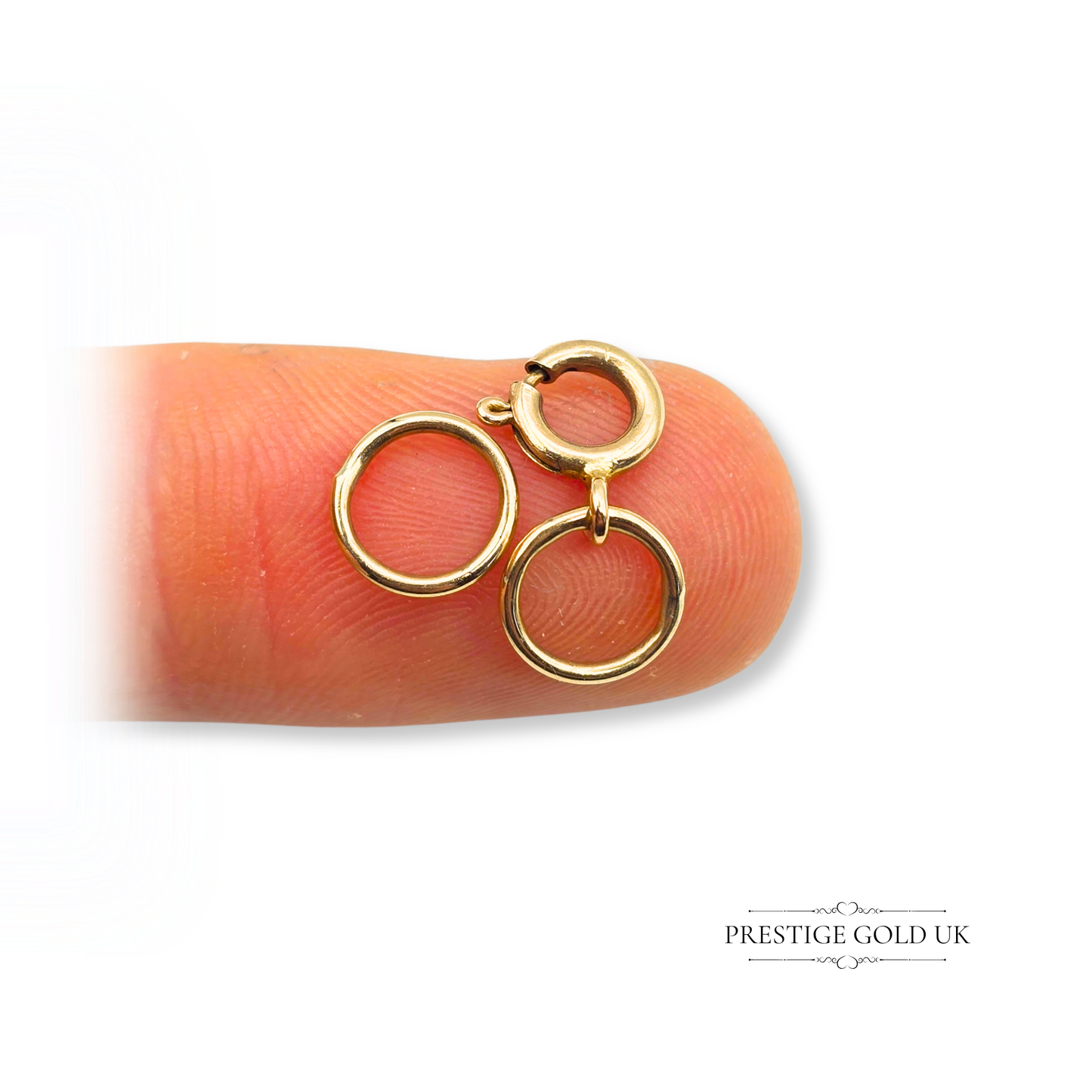 9ct Gold Jump Rings & Spring Ring (Bolt Ring) Clasp Set , DIY Jewellery Repairs