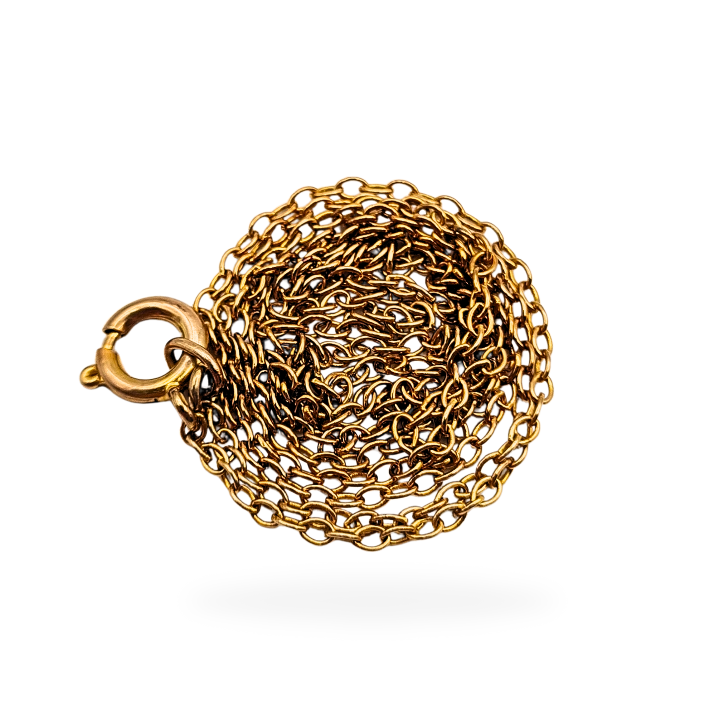 9ct Rose Gold Rolo Chain, 18.5", Dainty Necklace
