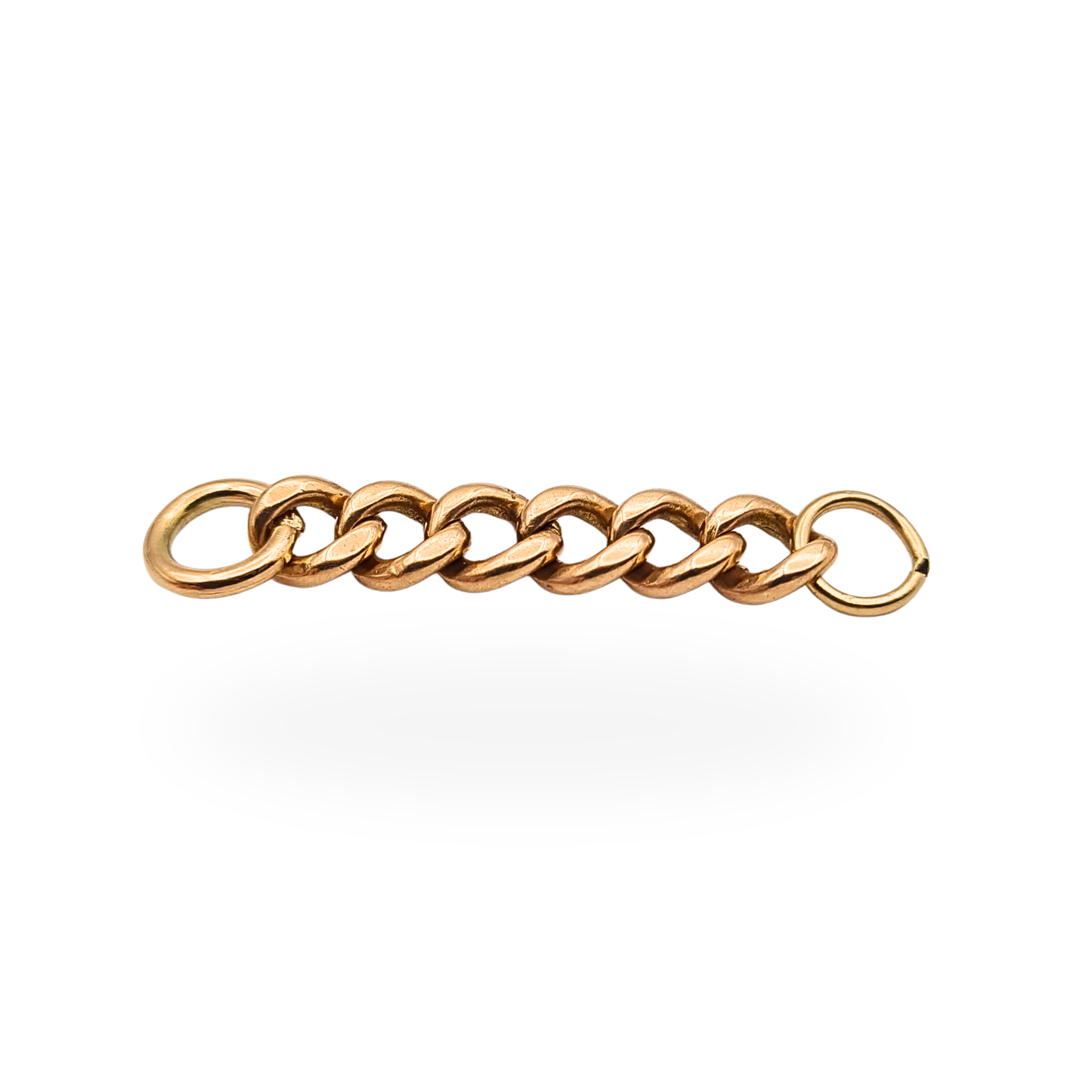 9ct Rose Gold Solid Curb Chain Extender Dropper 38mm