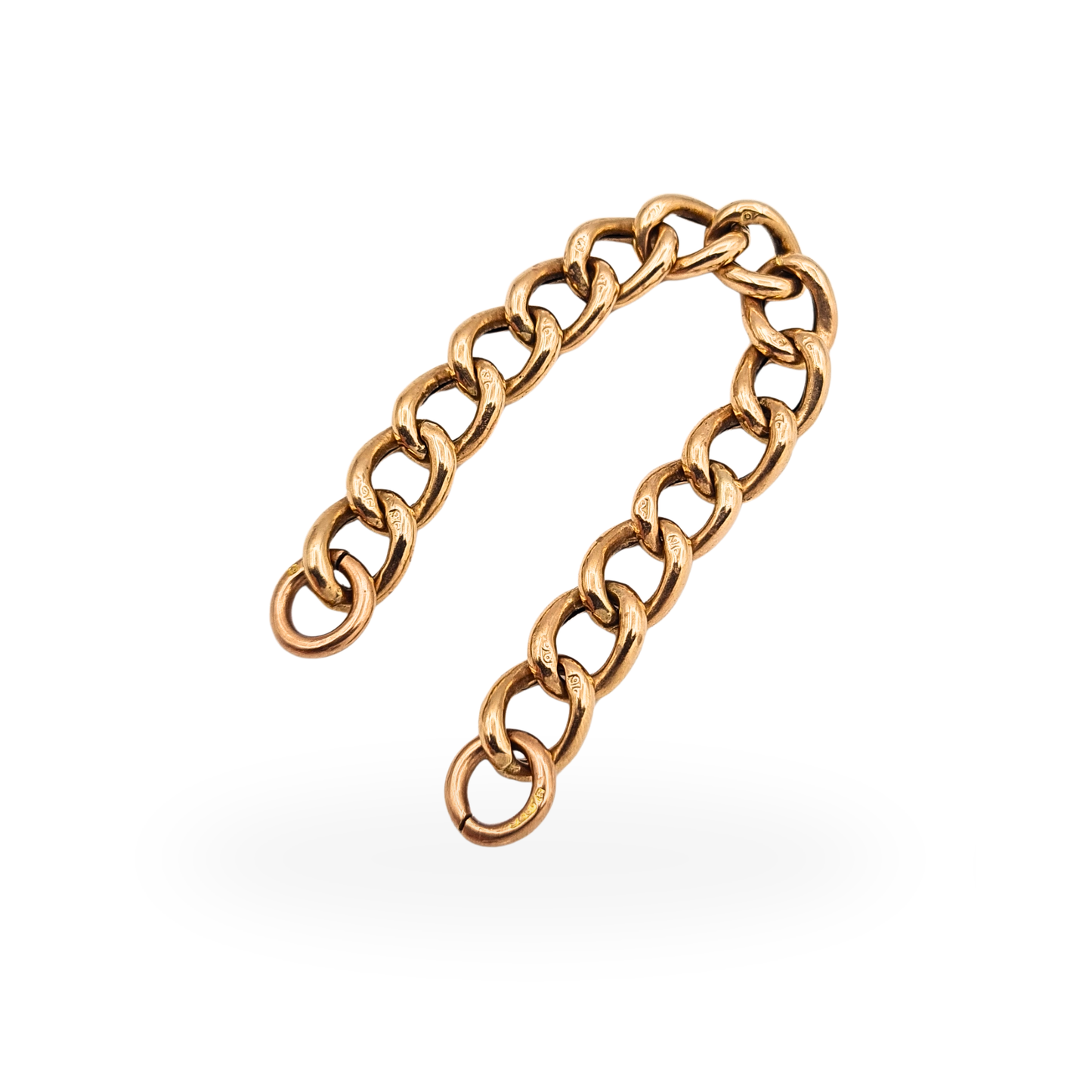 3 3/4 " Rose Gold Curb Chain Extender Charm Dropper Necklace Extension 9.5cm