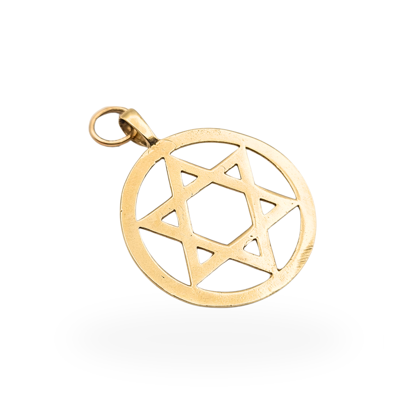 9ct Gold Star of David Pendant Sheffield Hallmark 1989 Solid Gold Jewish Pendant