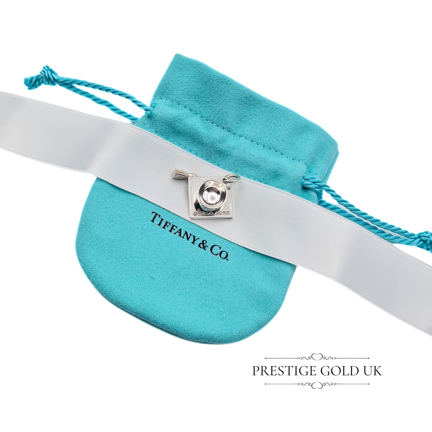 Vintage Tiffany & Co Silver Graduation Cap with Tassel Charm