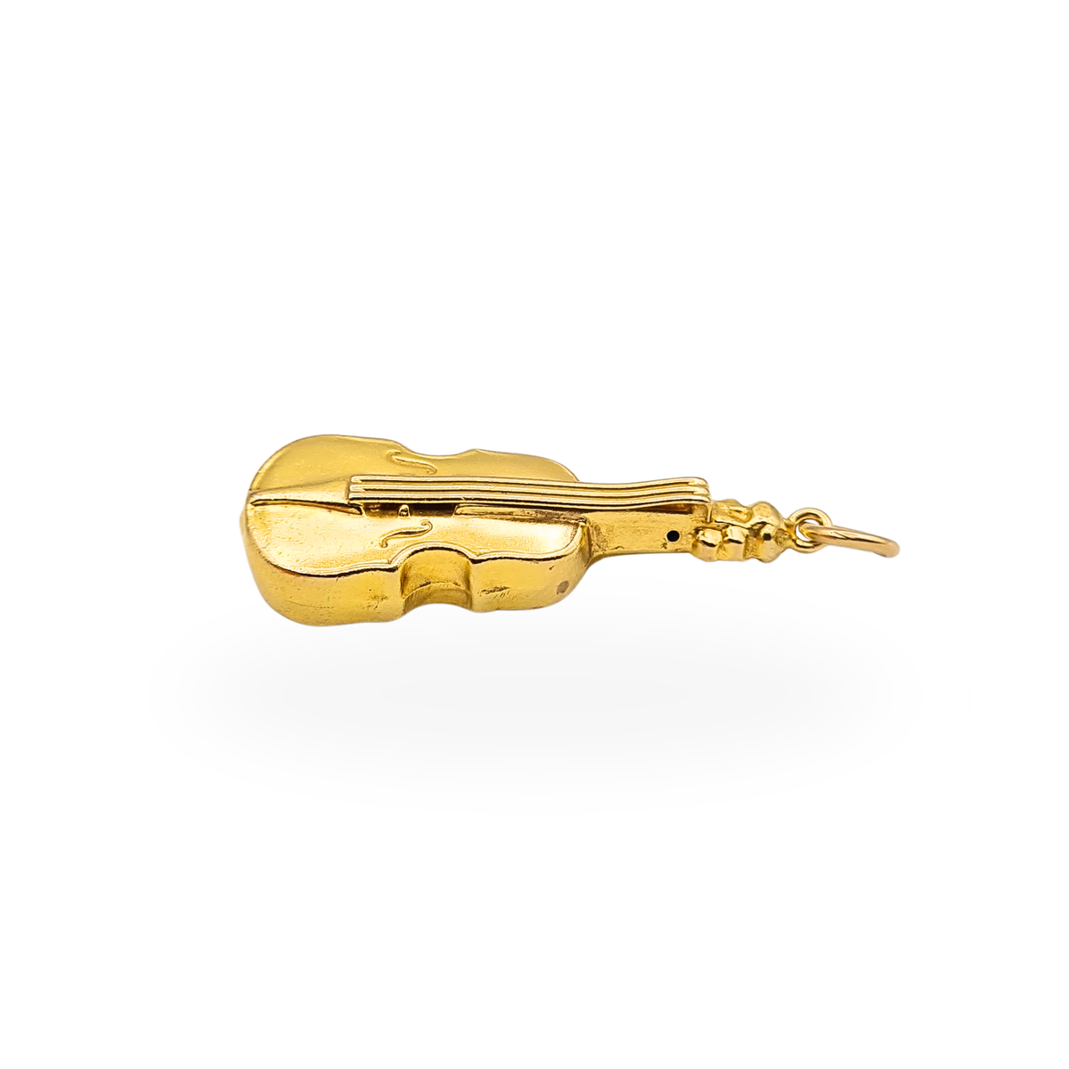 9ct Gold Violin Fiddle Charm Pendant Georg Jensen Ltd London 1969