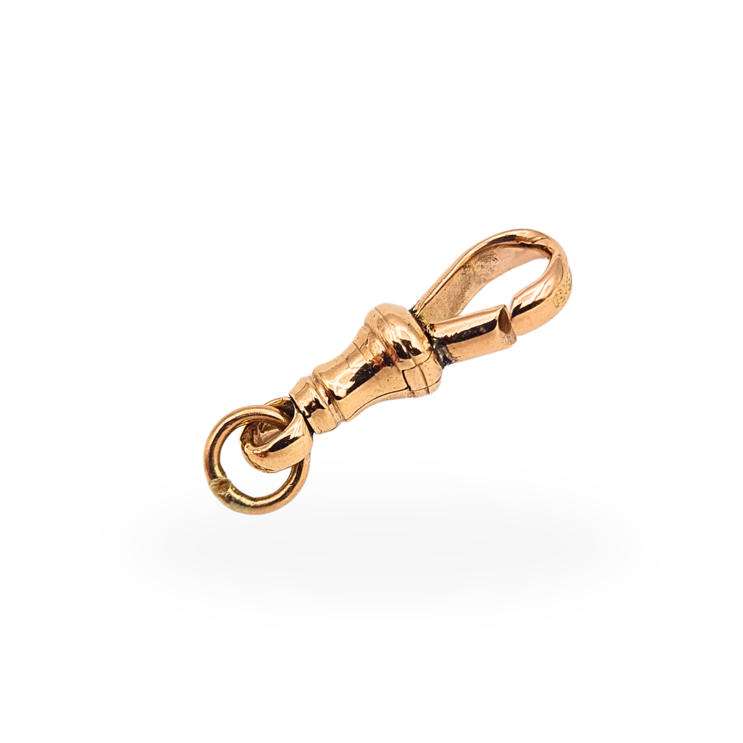 Antique 9ct Rose Gold Albert Chain Dog Clip Watch Chain Clasp 25mm