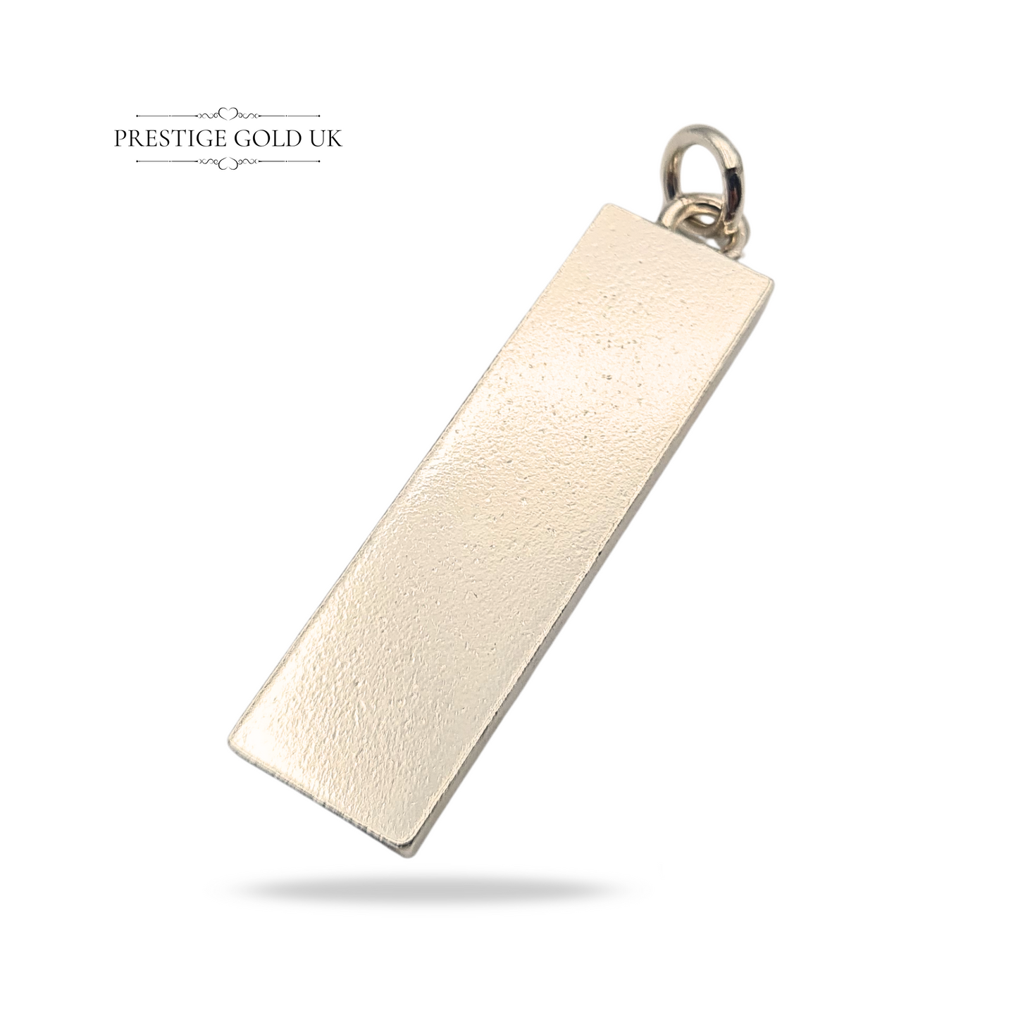 925 Silver Ingot Pendant 14g Hallmarked  Birmingham 1977 Faceted Edge