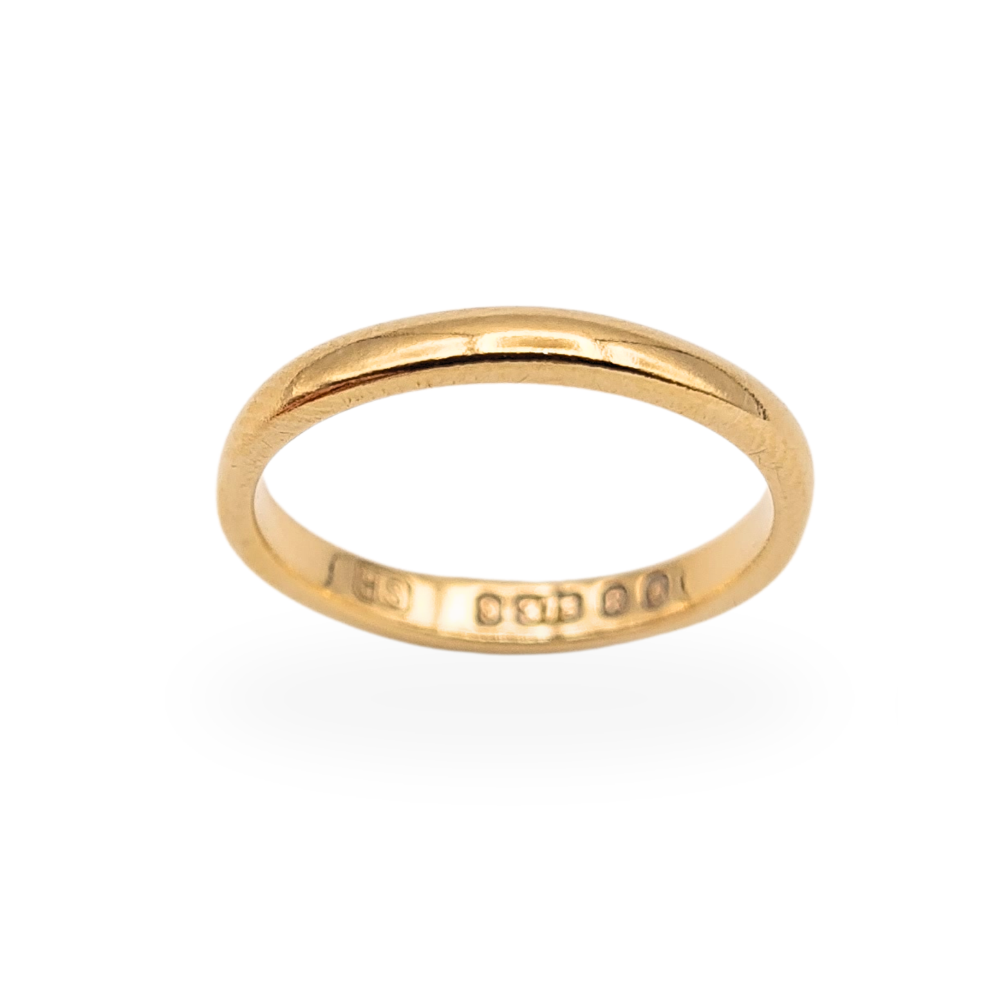 9ct Gold Wedding Band, London 1952  Size I 1/2 US 4 3/4