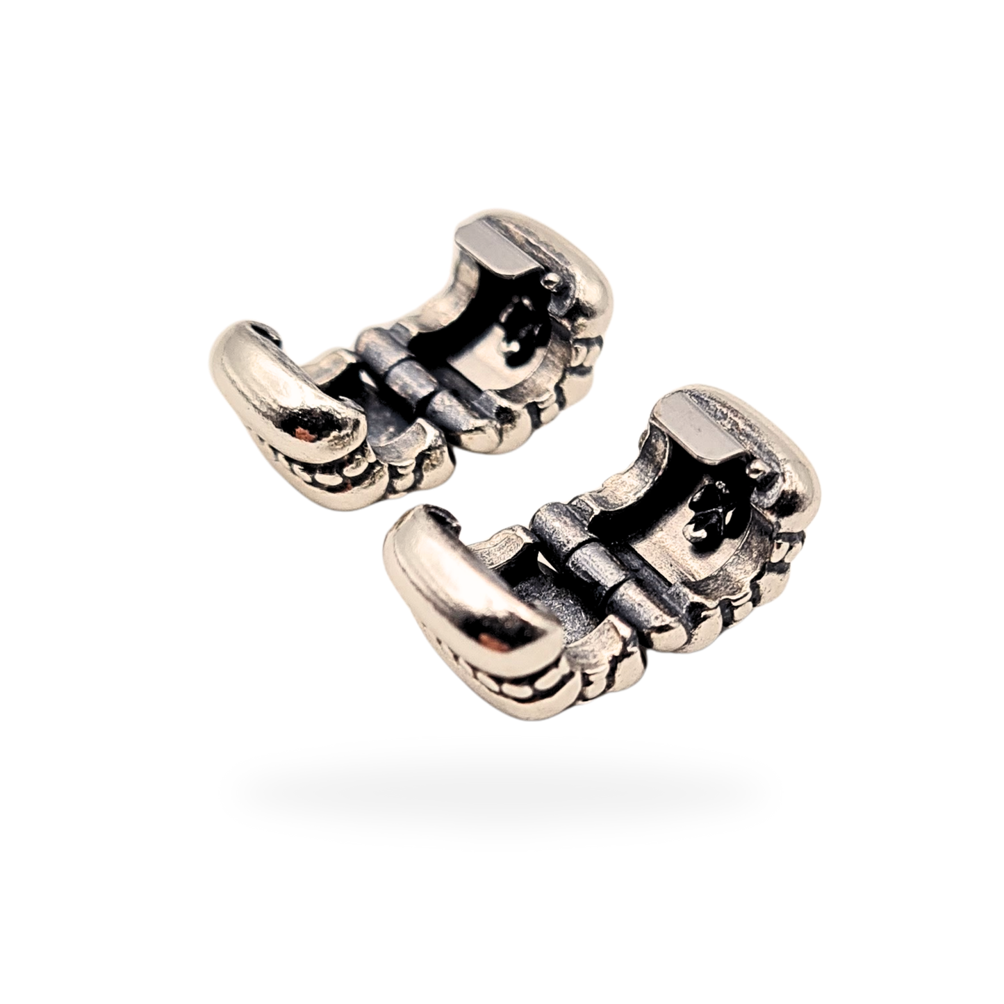 Pandora Silver Dots & Ridges Clip Charms 790446 S925 ALE