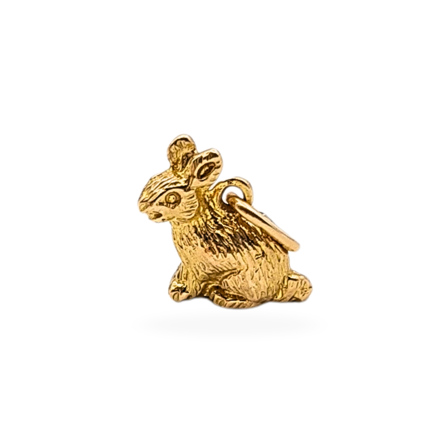 9ct Solid Gold Rabbit Charm, Stamped 9ct, Tiny Bunny Pendant