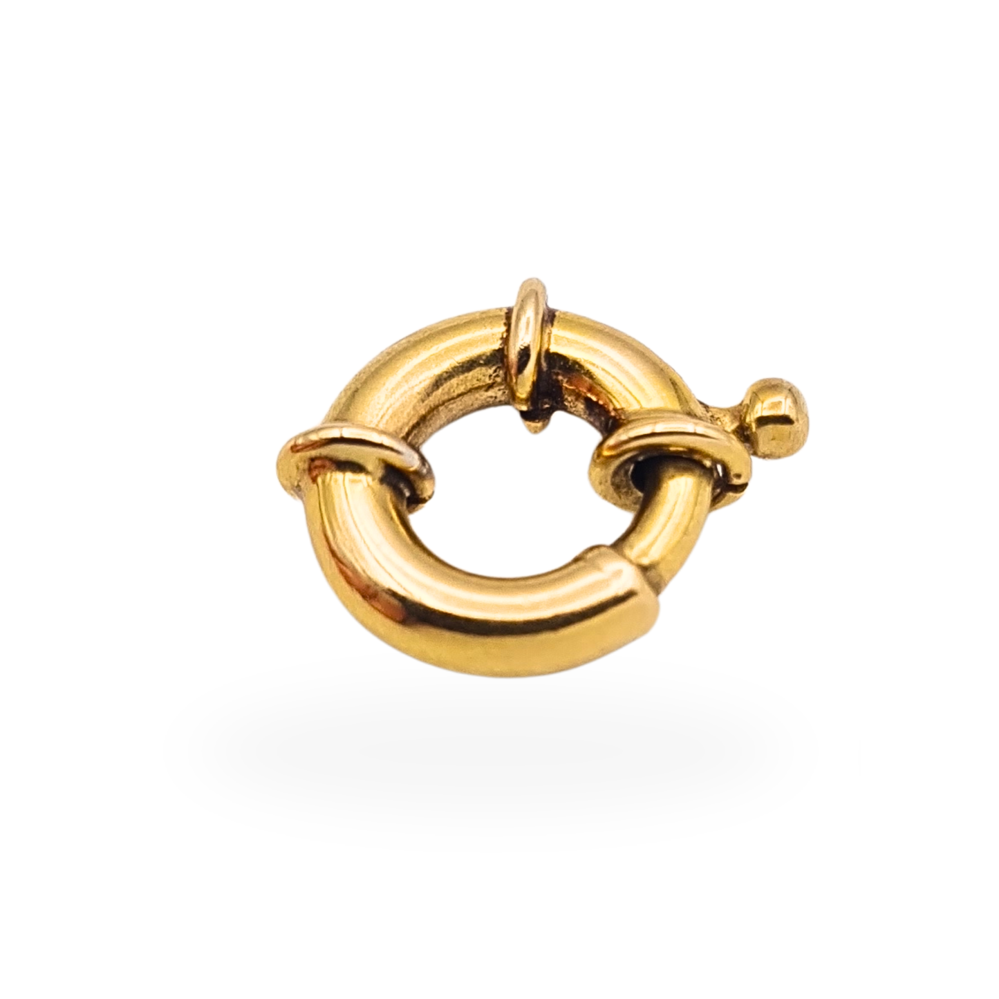 Large 9ct Yellow Gold Large Bolt Ring Clasp 10mm Vintage Sailor Clasp