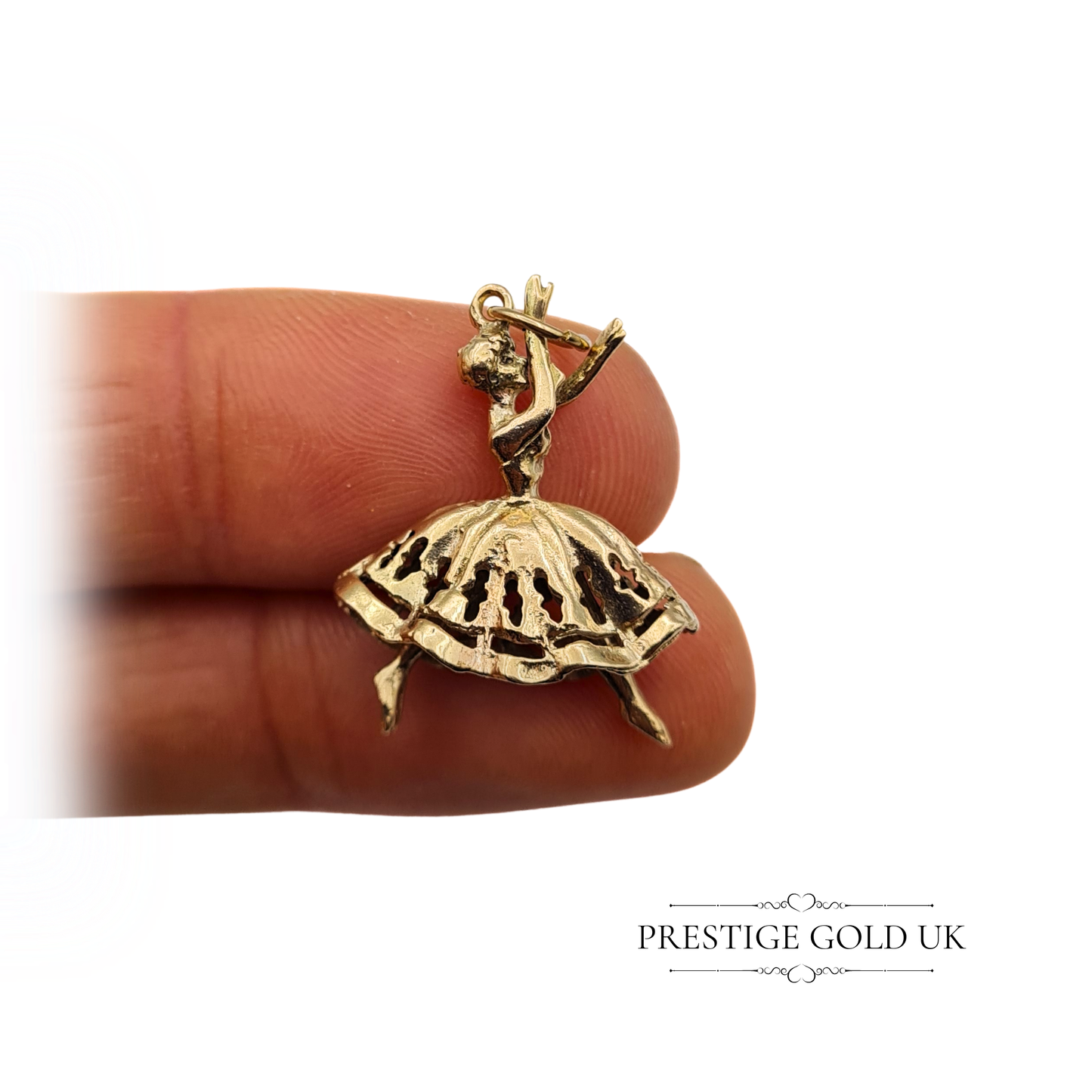 Vintage 9ct Gold Dancer Charm with Moving Legs