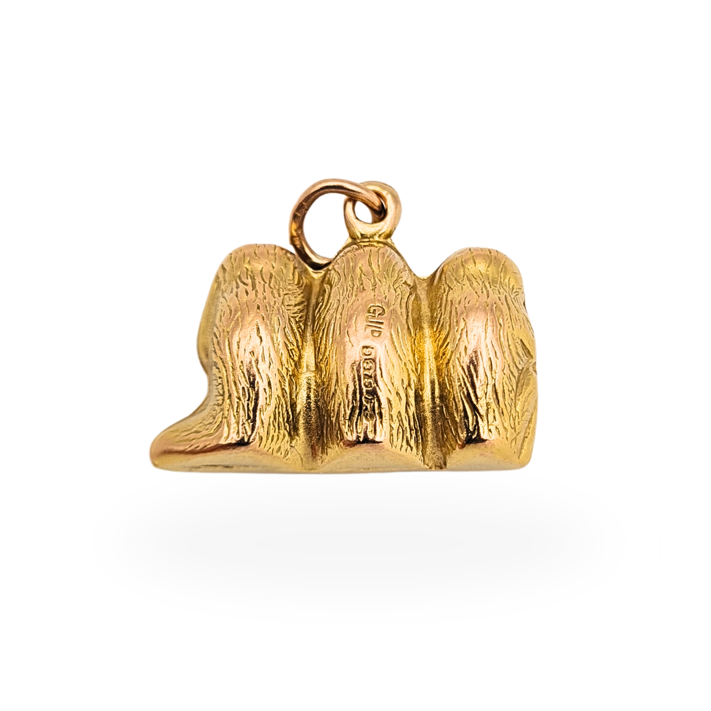Georg Jensen 9ct Gold Three Wise Monkeys Charm Speak See Hear No Evil Pendant