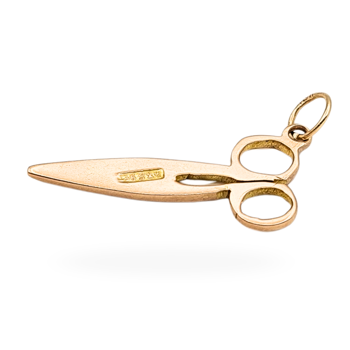 9ct Gold Scissors Charm, Stamped 9ct, Tailor Seamstress