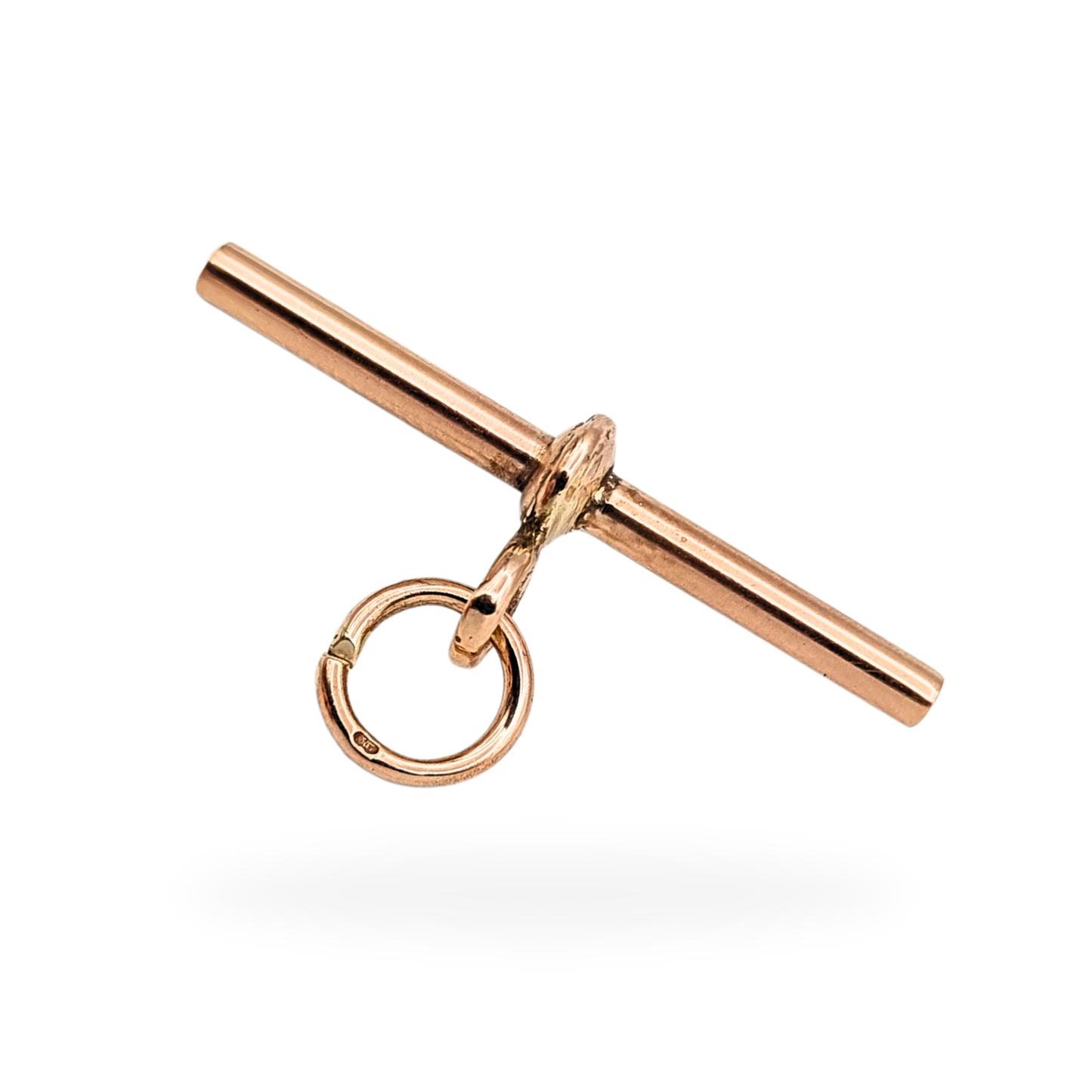 9ct Rose Gold Albert T-Bar, 31mm