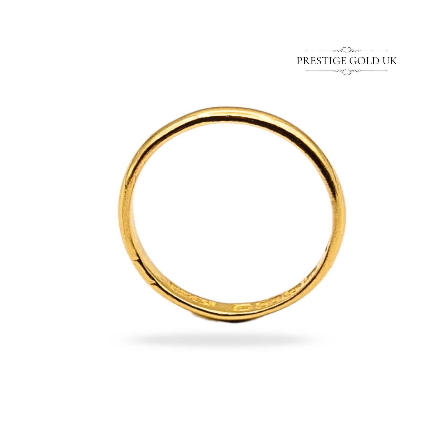 22ct Gold Wedding Band, Birmingham 1934, UK J  US 5 1/4