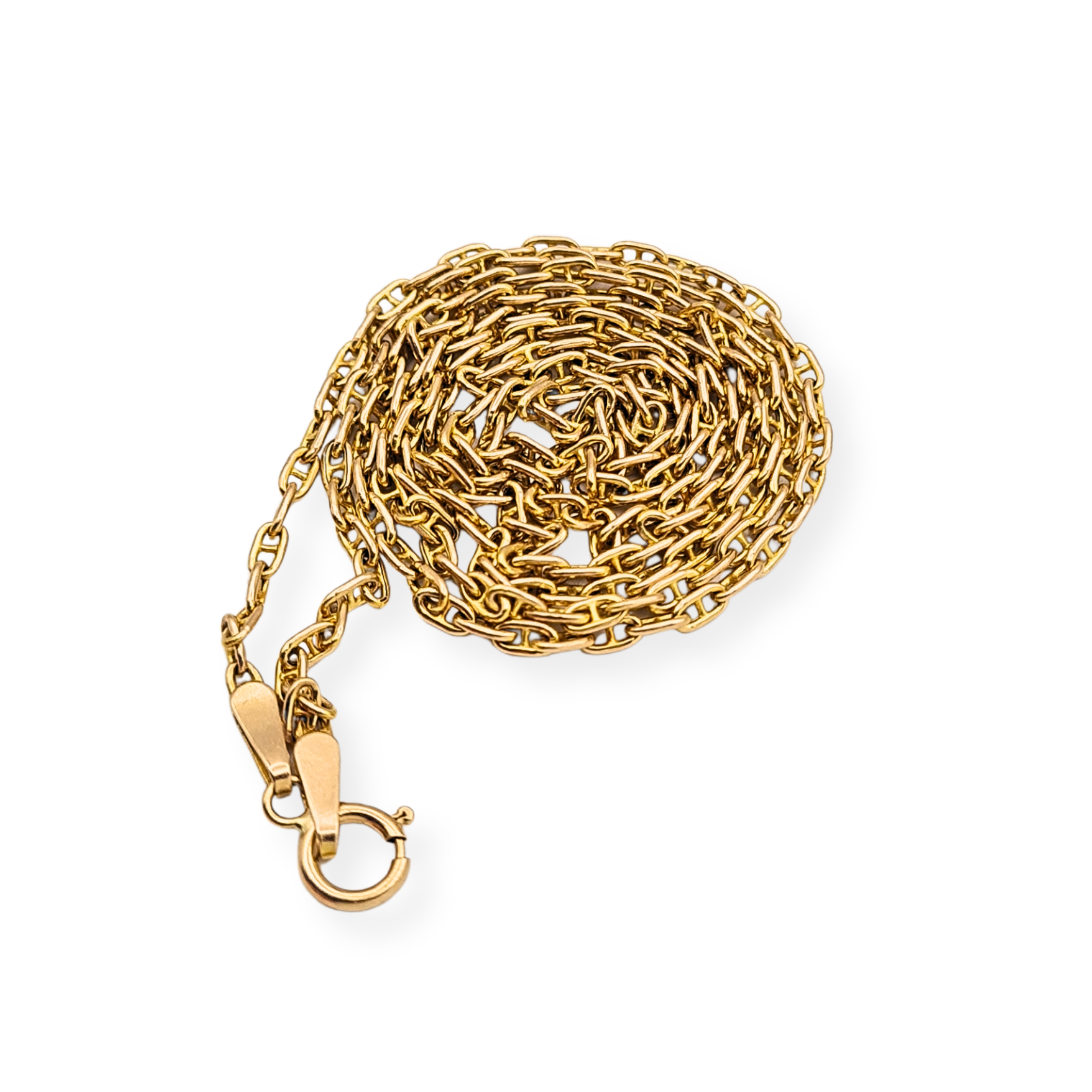9ct gold Italian anchor chain necklace 20.5 inch fine hallmarked chain
