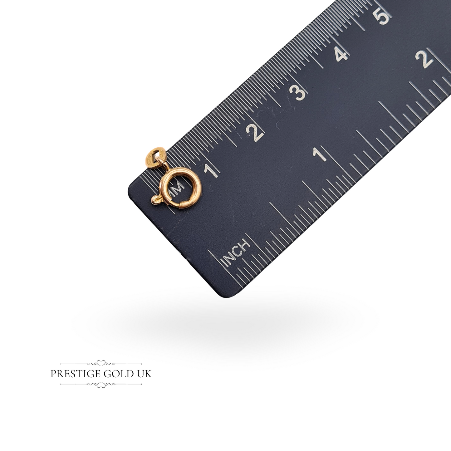 7mm Diameter Vintage 9ct Rose Gold Spring Ring Fixing, Stamped 9ct, Mid-Century,  Necklace Spring Ring Clasp Fixing Jump Ring Tag