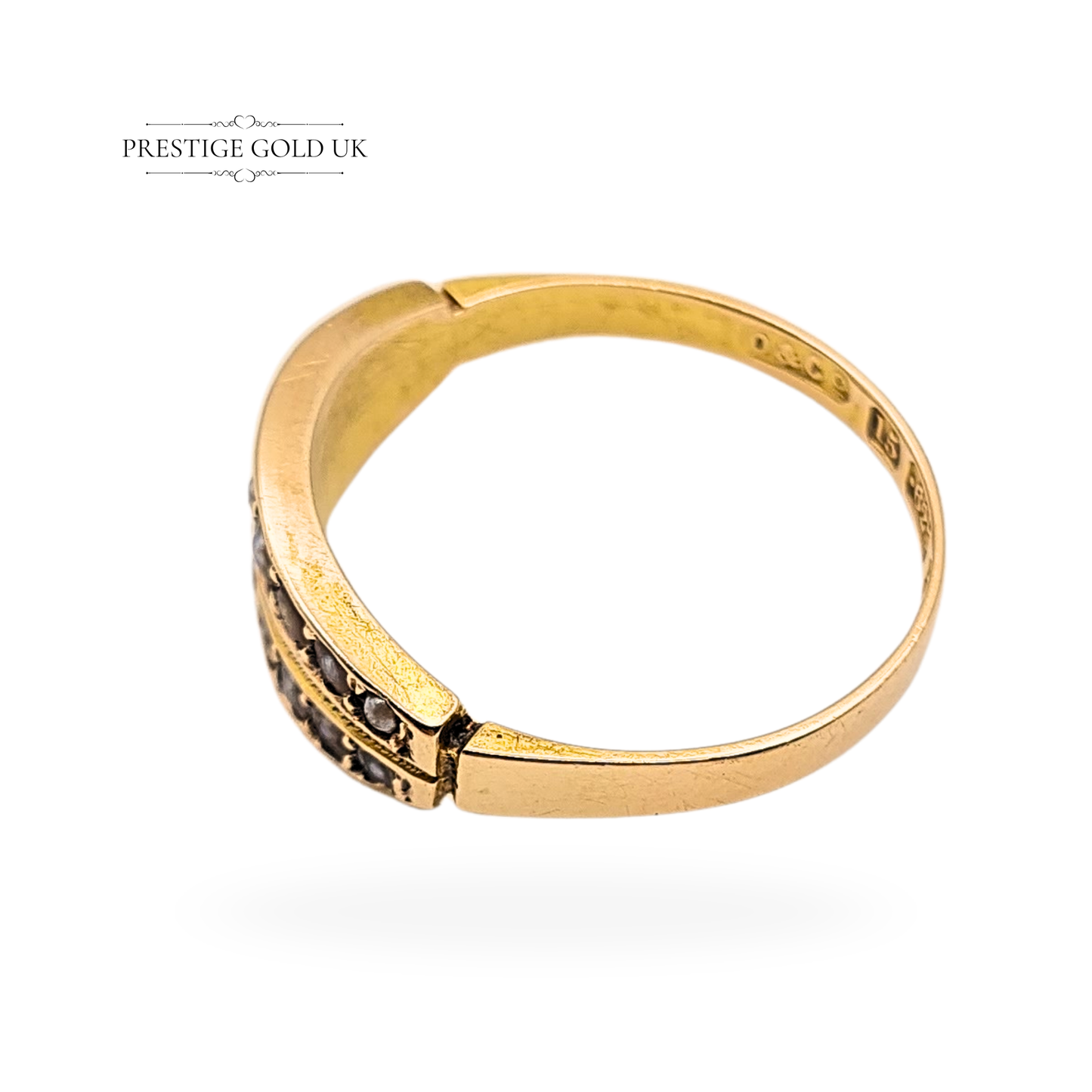 15ct Gold Victorian Pearl Ring, Oetzmann & Co, 1880, UK M / US 6.5