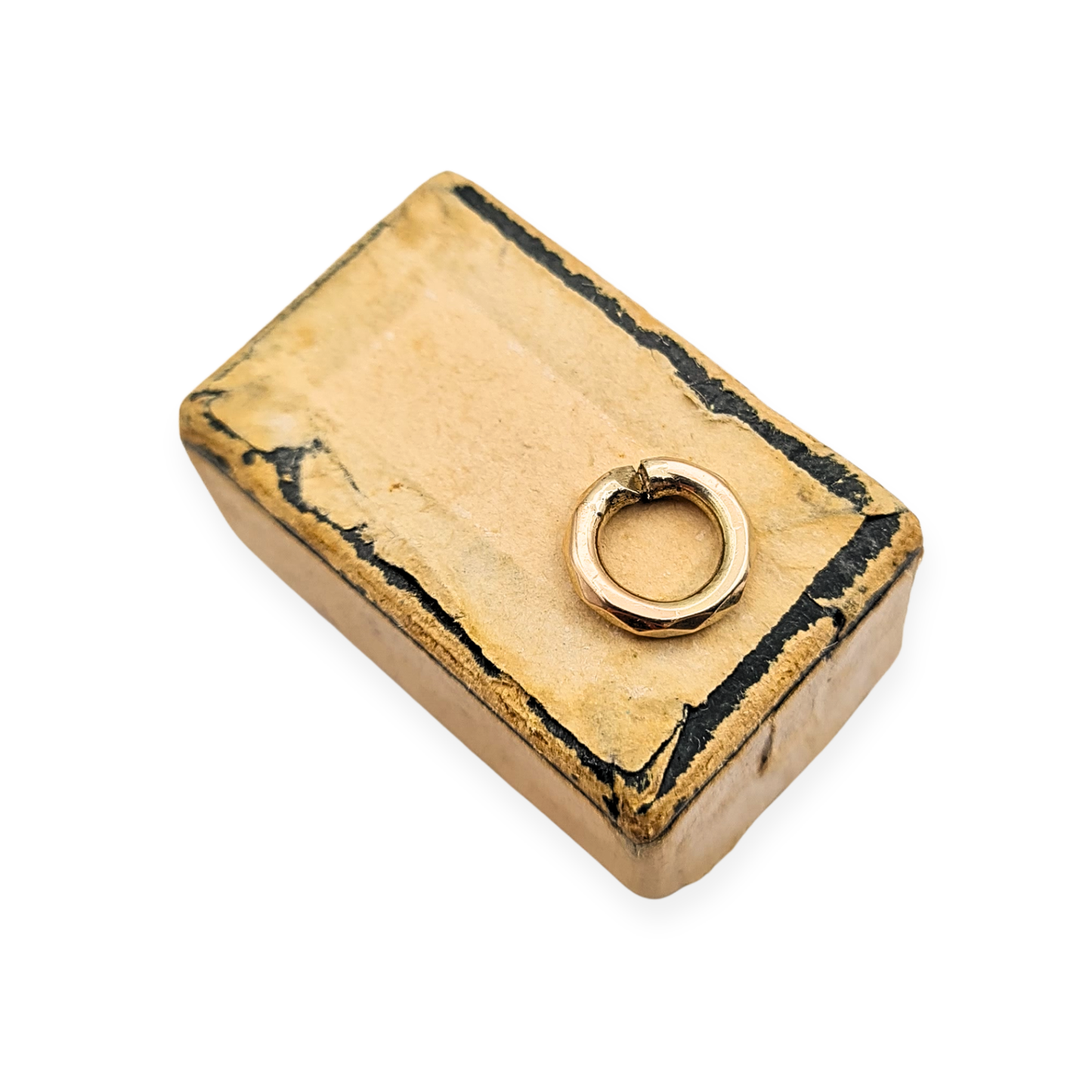 9ct Gold Faceted Jump Ring 8mm Open 1.6mm Thick