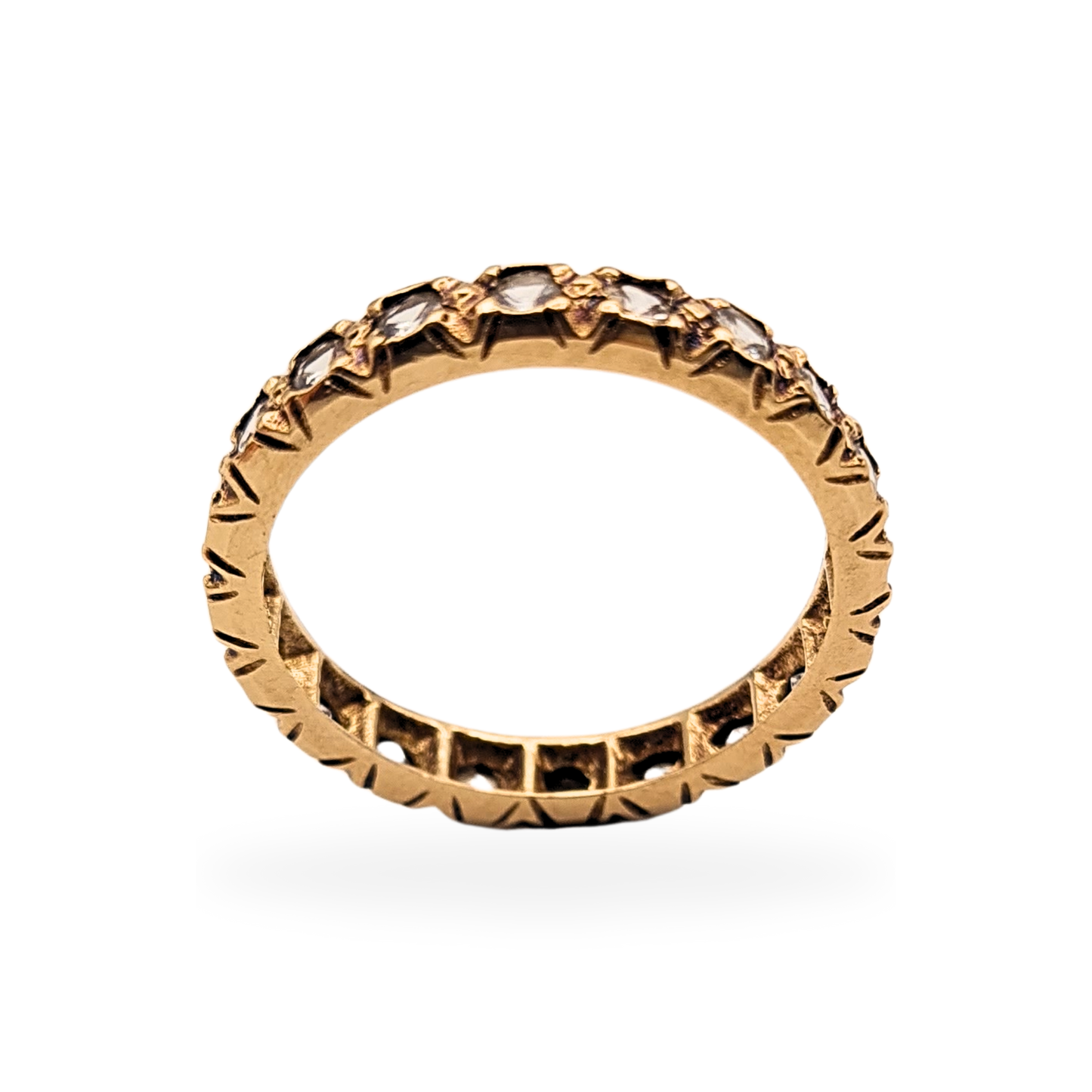 9ct Gold Full Eternity Spinel Ring, UK L 1/2 US 6 1/4