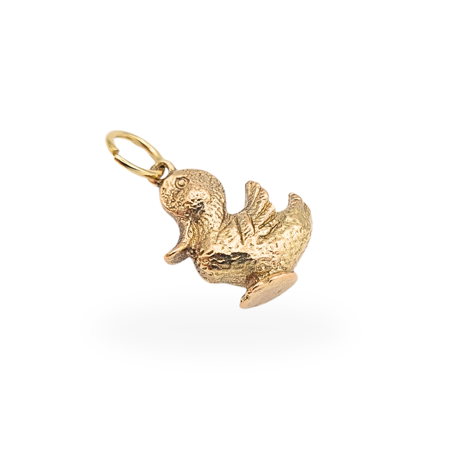 Tiny 9ct Gold Small Solid Duck Charm Pendant London 1993 Hallmarked