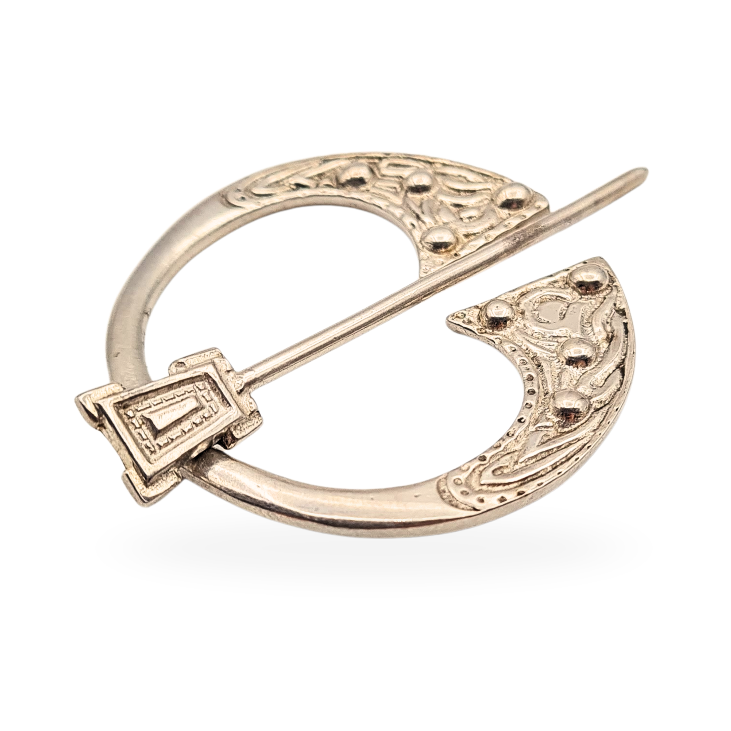 Scottish Silver Celtic Kilt Pin, Edinburgh 1972, 48mm, Hallmarked