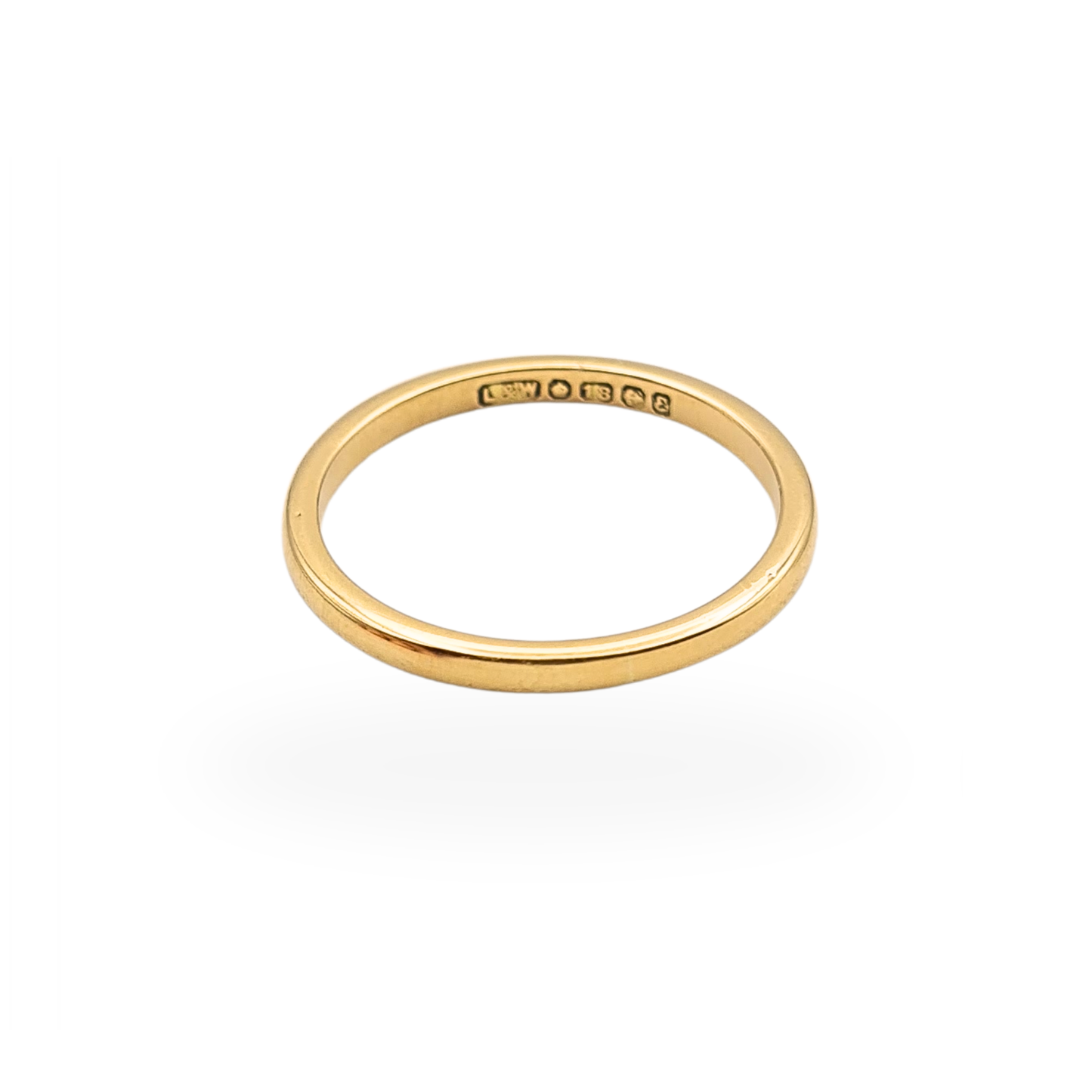 18ct Gold Wedding Band Ring Birmingham 1979 Hallmark UK K US 5.25