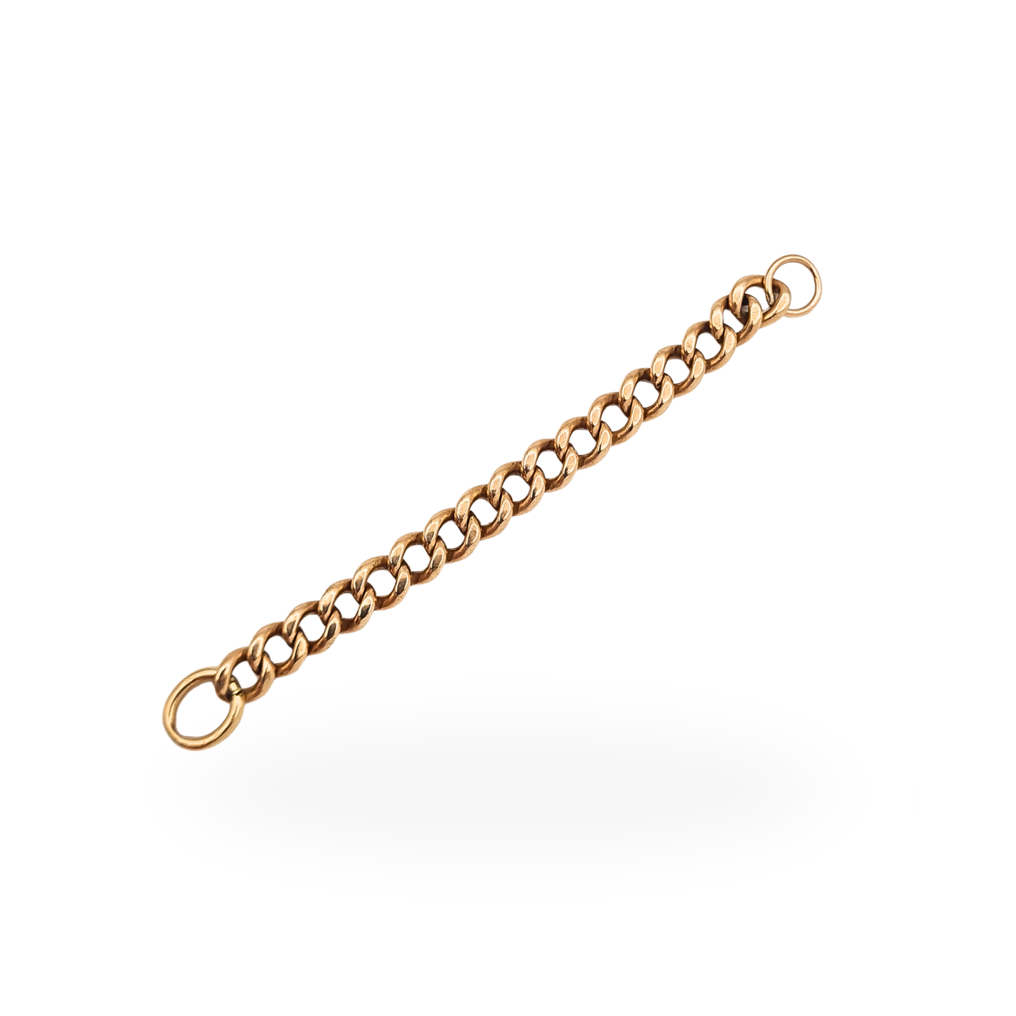 Antique 9ct Rose Gold Chain Extender Dropper 3.5in 9cm Solid Gold Curb Link Chain