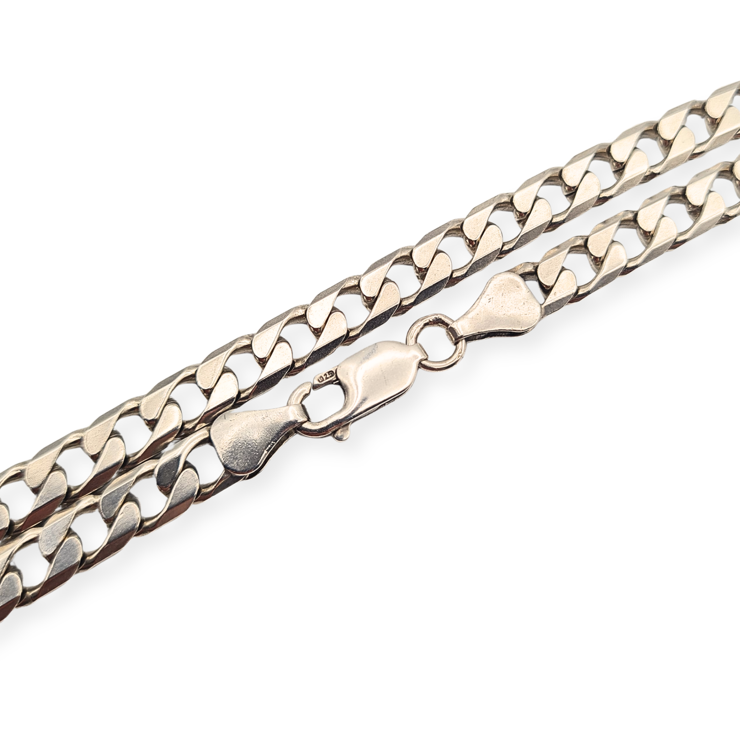 20" Solid Sterling Silver Flat Curb Chain Necklace 51cm