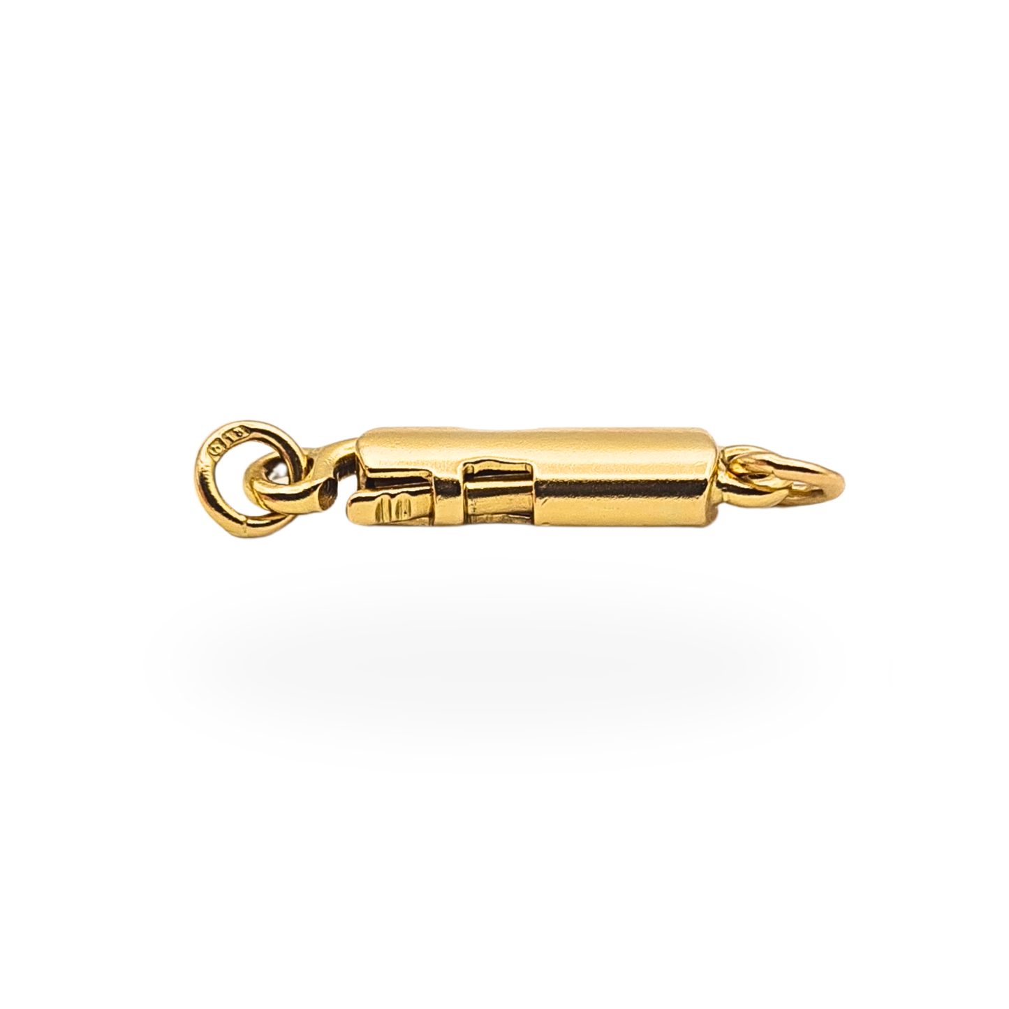 Quality 18ct Gold Fish Hook Box Clasp Birmingham 1987 21mm