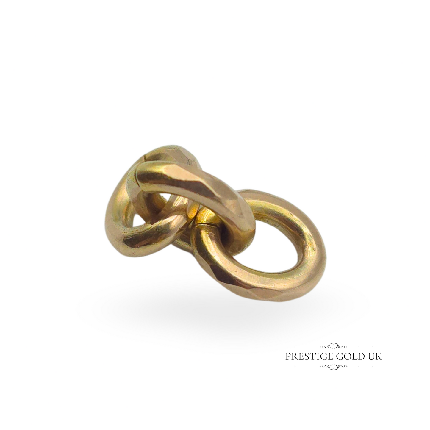 Antique 9ct Gold Faceted Jump Rings, Set of 3