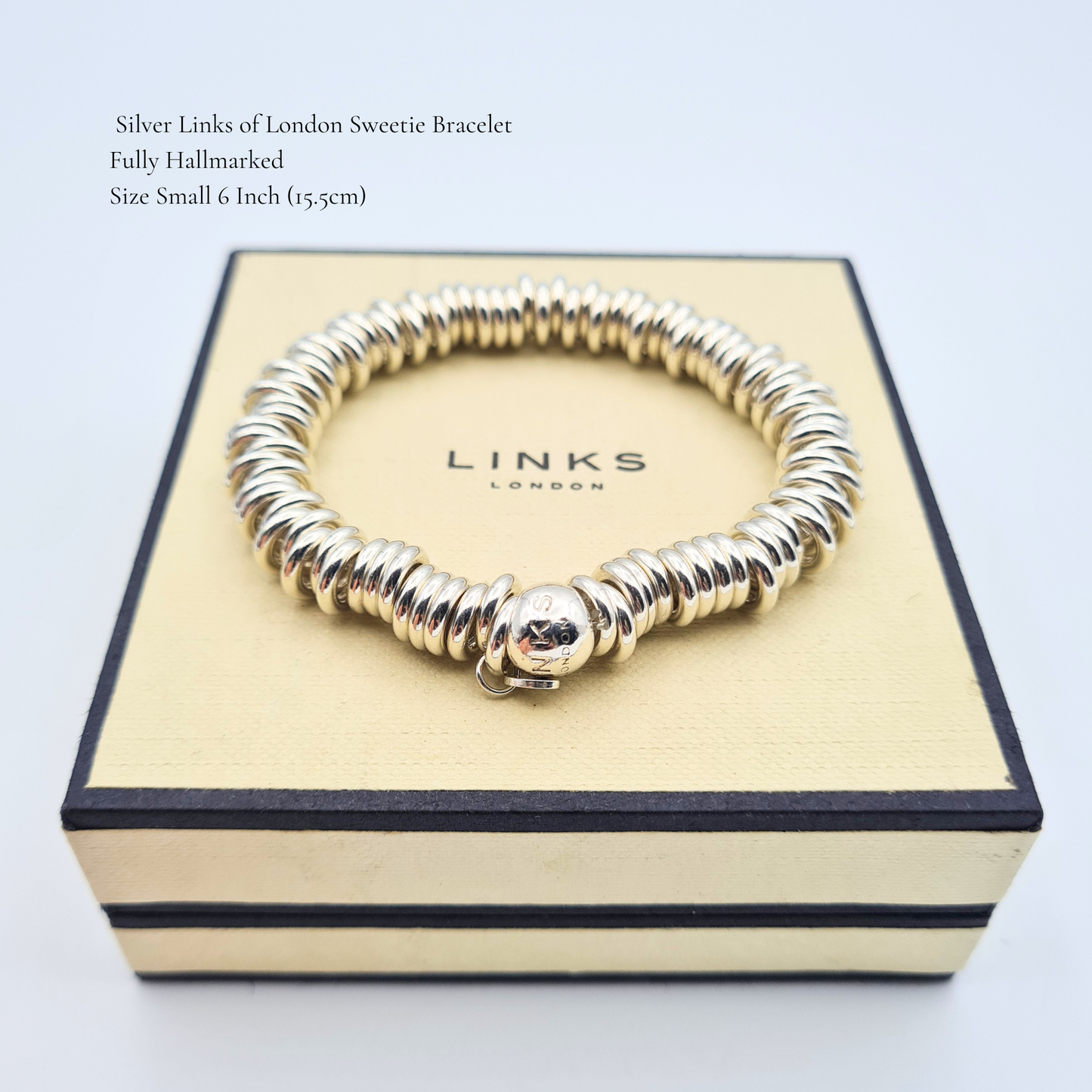 6" Silver Links of London Sweetie Bracelet Small 15.5cm