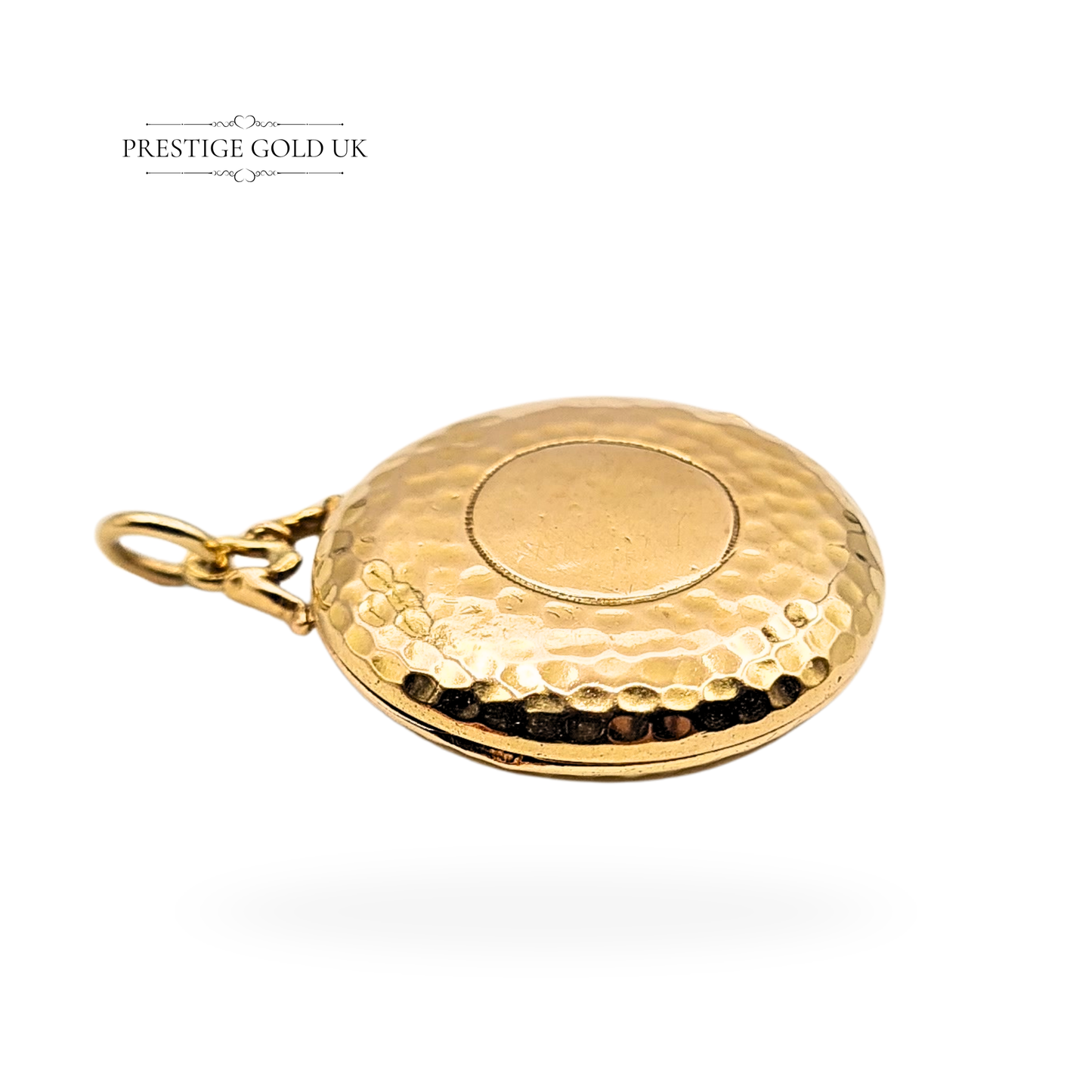 Antique 9ct Gold Hammered Locket, Birmingham 1928, 2.85g