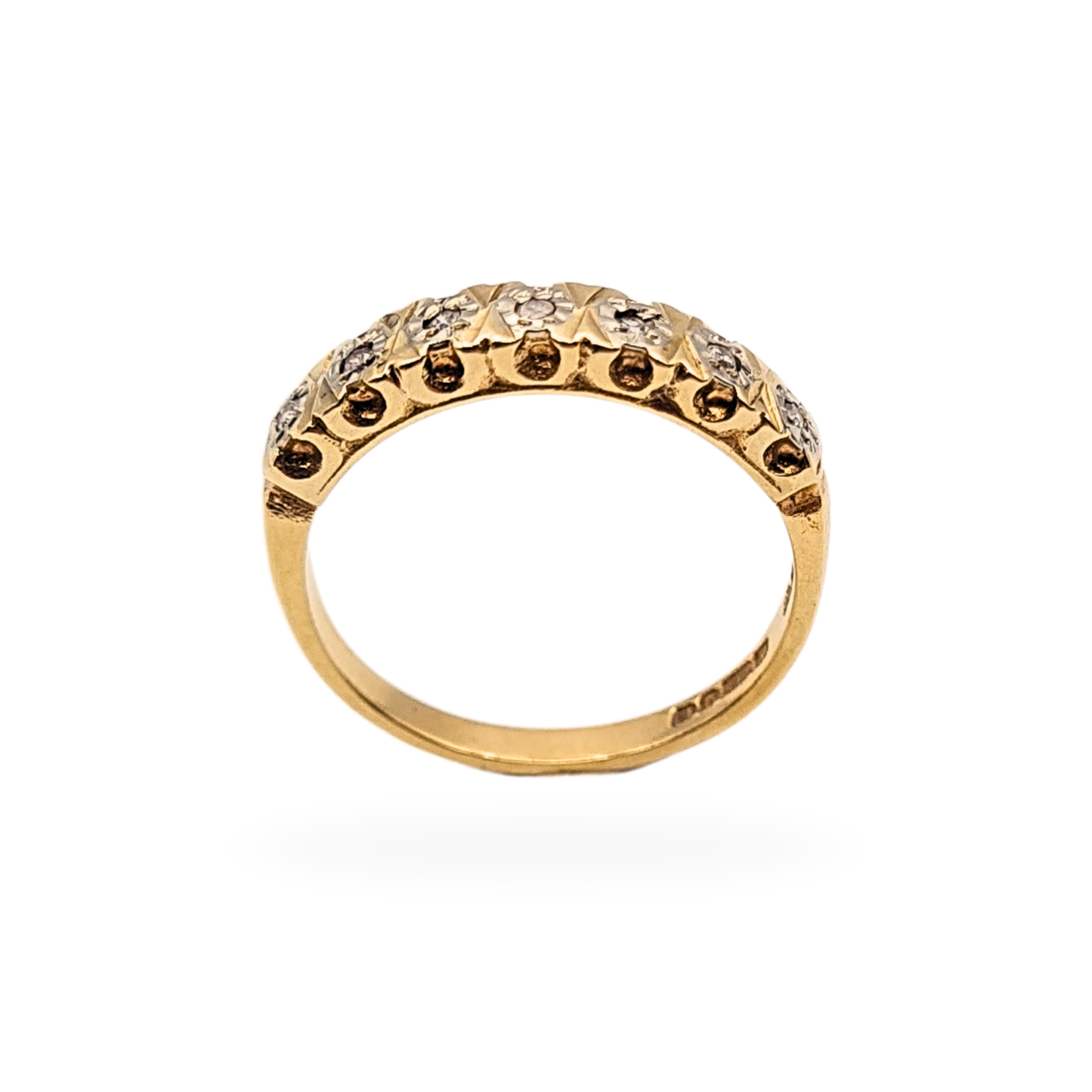 9ct Gold Diamond Ring, Birmingham 1979, UK L 1/2 US 6