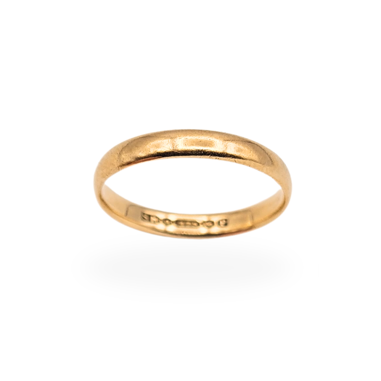 1930's 9ct Gold Wedding Band, Birmingham Hallmark, Size J 1/2 US 5 1/4