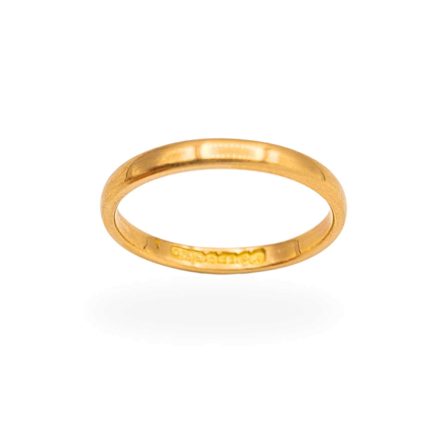 22ct Gold Wedding Band Ring 3g Birmingham 1975 Hallmarked UK O US 7.25