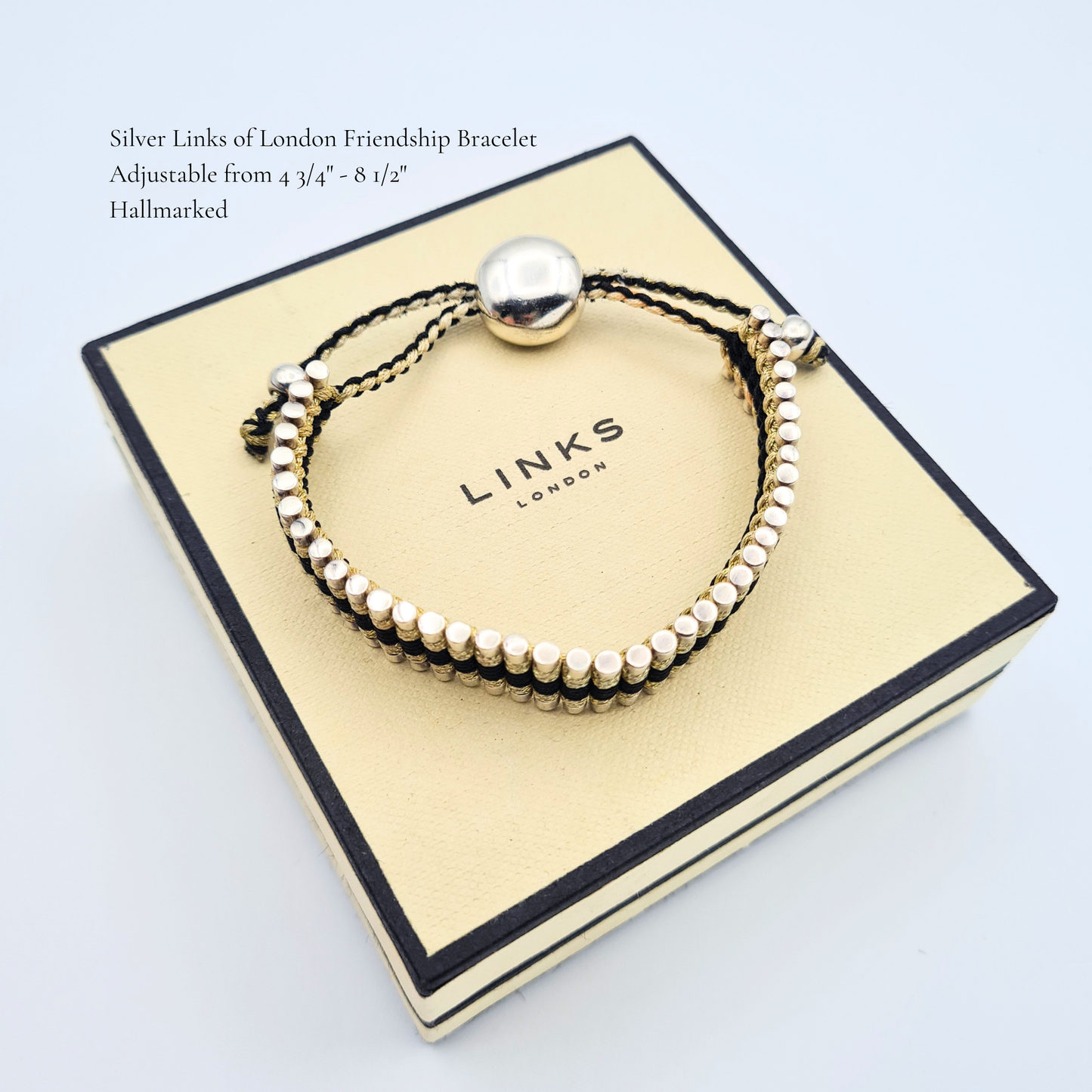 Silver Links of London Friendship Bracelet Adjustable Hallmarked