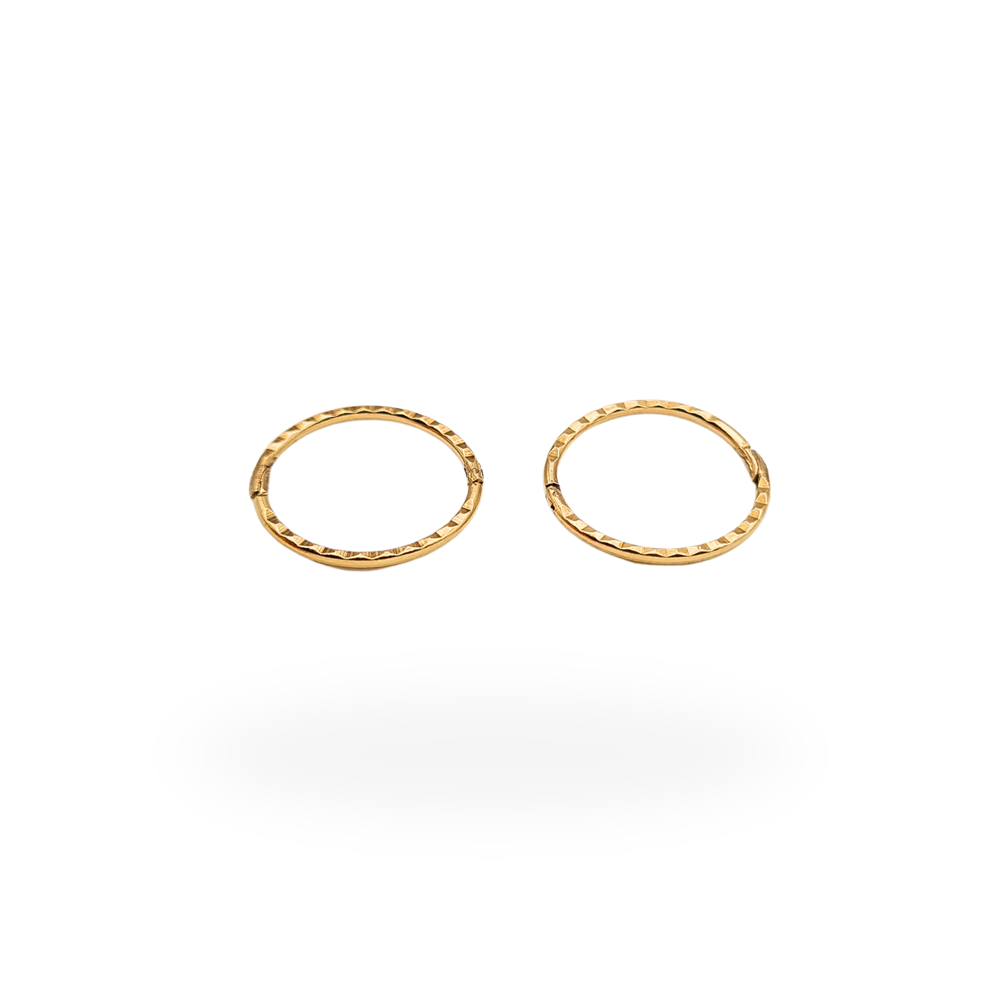 9ct Gold Tiny Hinged Hoop Earrings 13mm