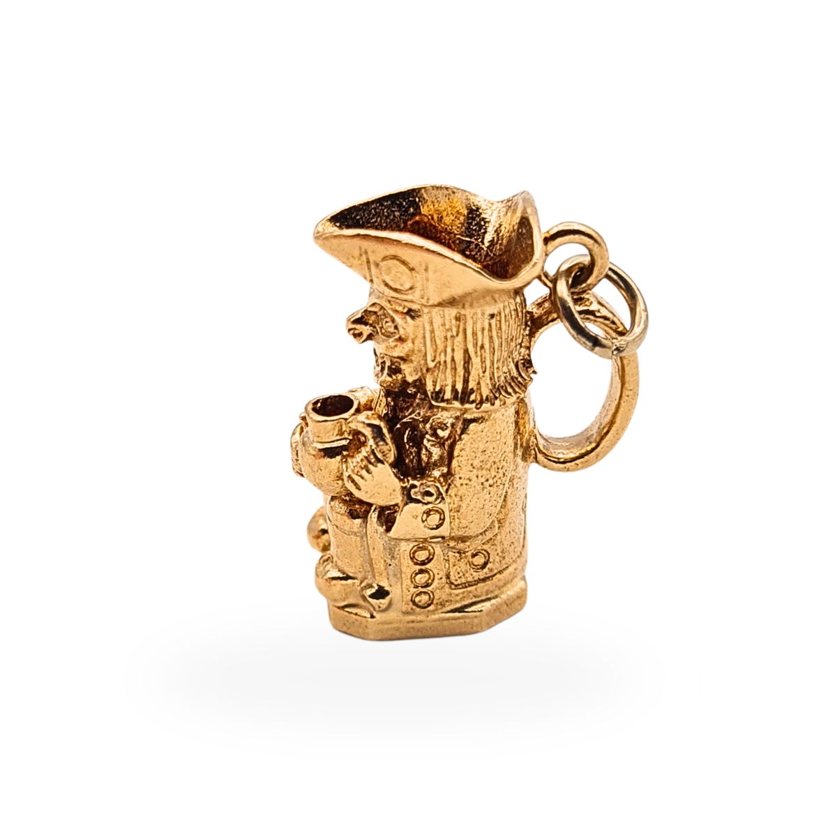 9ct Gold Toby Jug Charm Solid Heavy 4.03g Birmingham 1973 Hallmarked