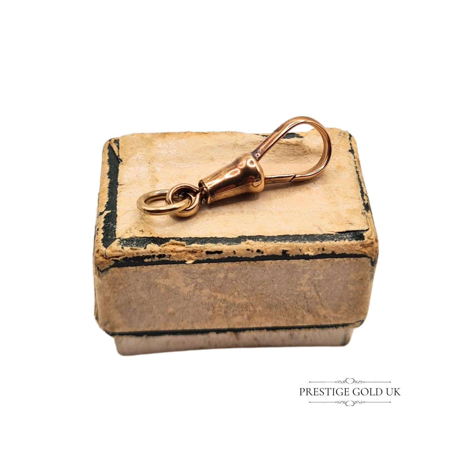 9ct Rose Gold Dog Clip Clasp 23mm Victorian Antique Stamped 9CT