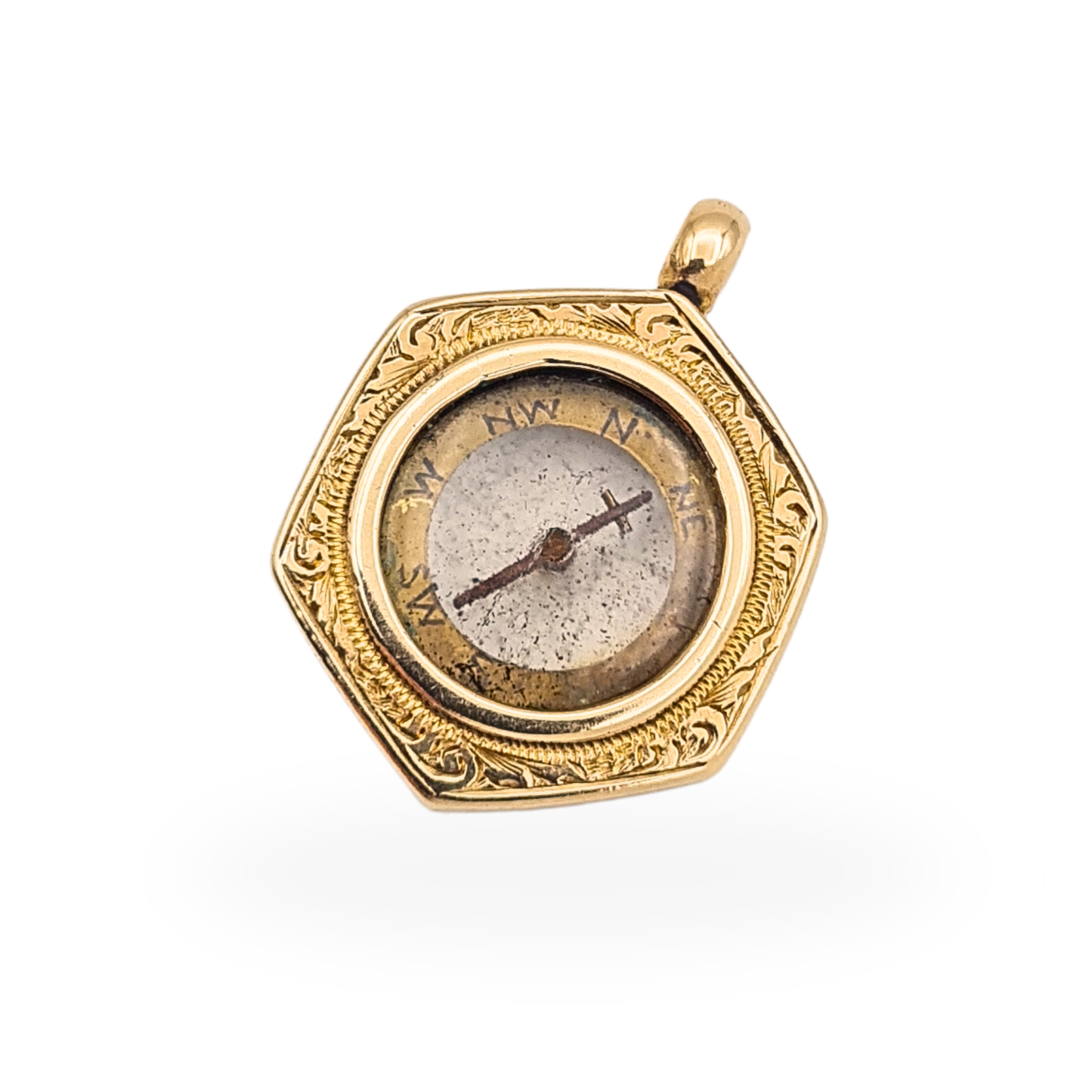 Antique 9ct Gold Compass Pendant Birmingham 1901 Hallmarked