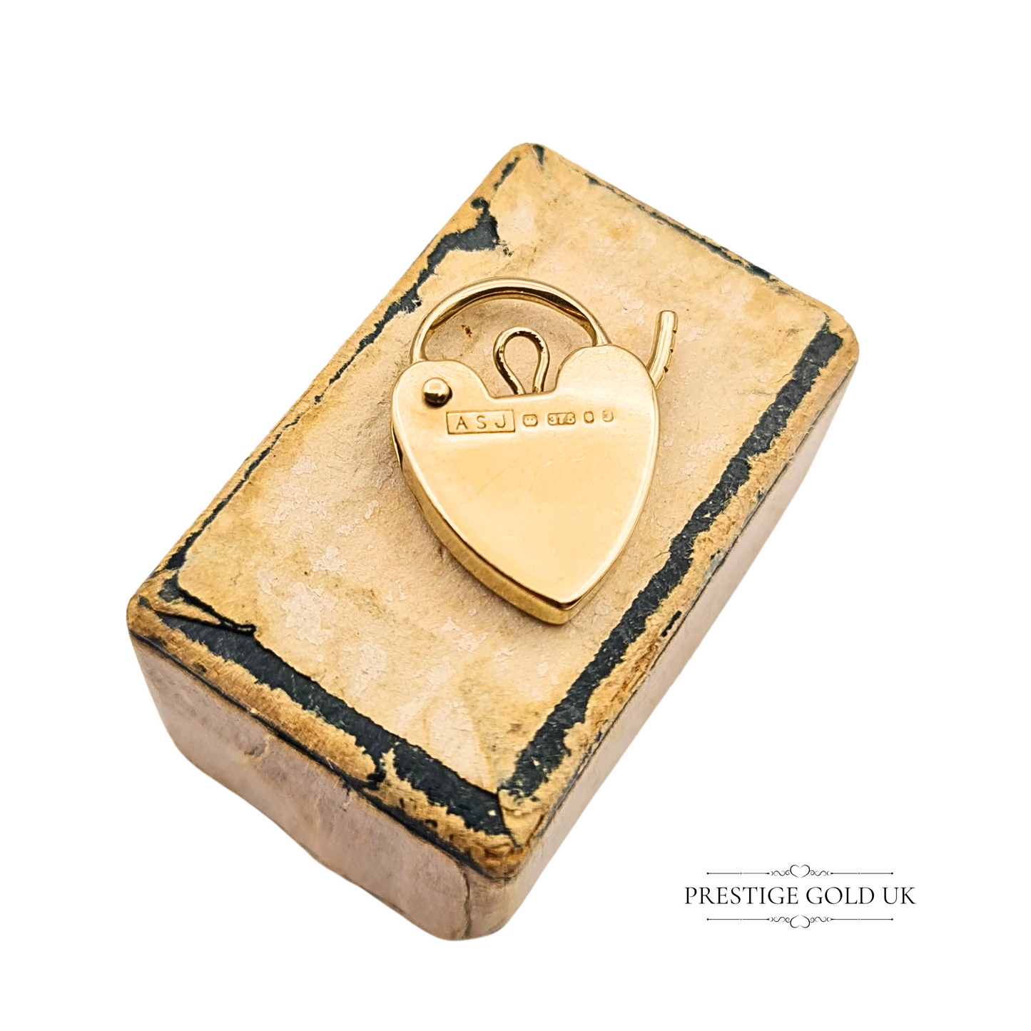 Small 9ct Gold Opening Heart Padlock For Necklace or Bracelet