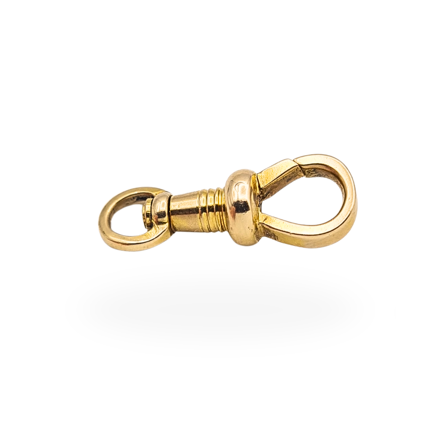Unique 9ct Yellow Gold Solid Albert Chain Dog Clip Fixed  Watch Chain Clasp