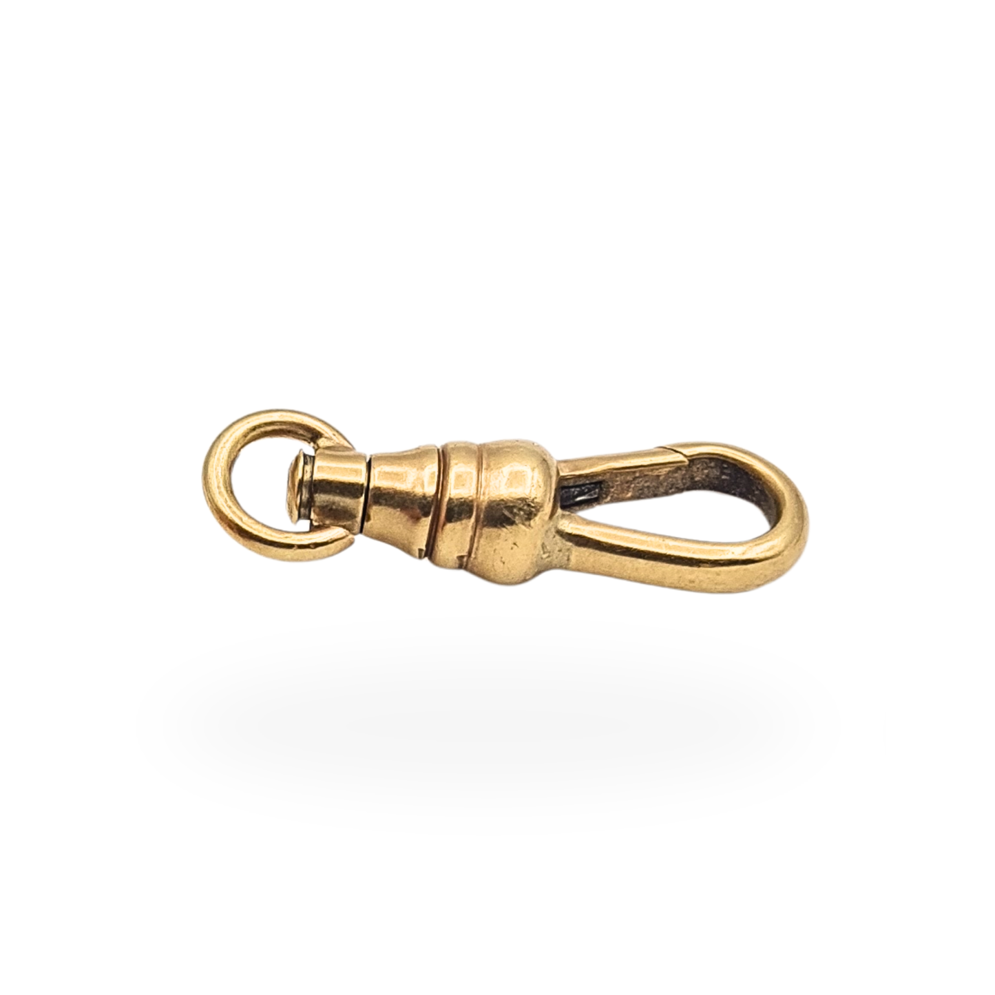 Vintage 9ct Yellow Gold Swivel Dog Clip Clasp, Albert Chain Fob Connector