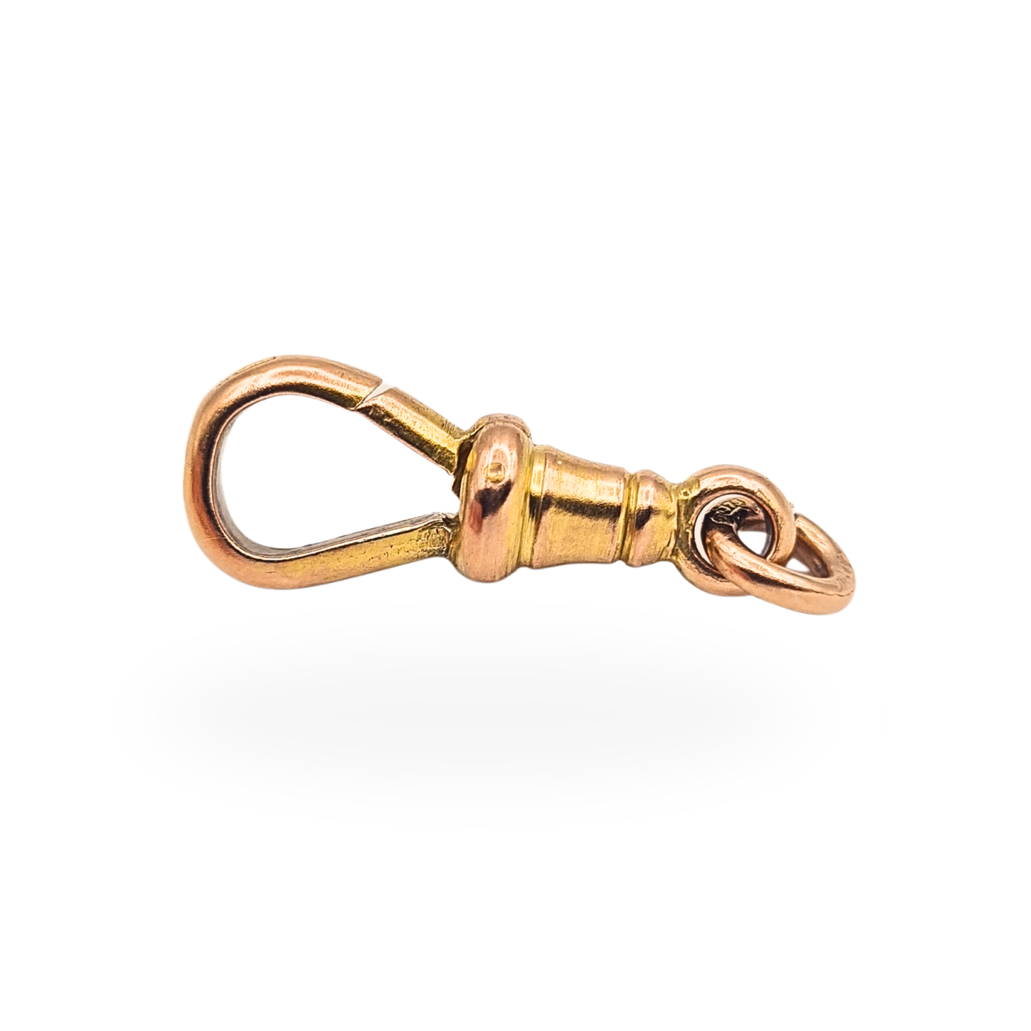 Antique 9ct Rose Gold Albert Chain Dog Clip Clasp Fixed jump ring
